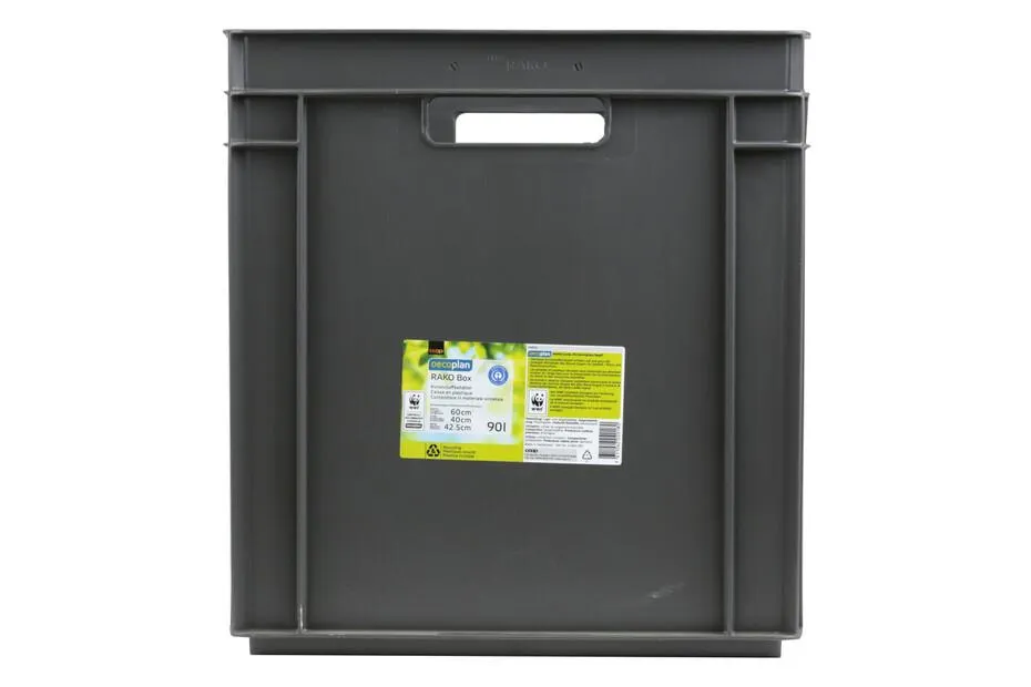 Utz Rako Oecoplan Stapelbehälter Dunkelgrau | 60 × 40 × 42.5 cm | 90 l