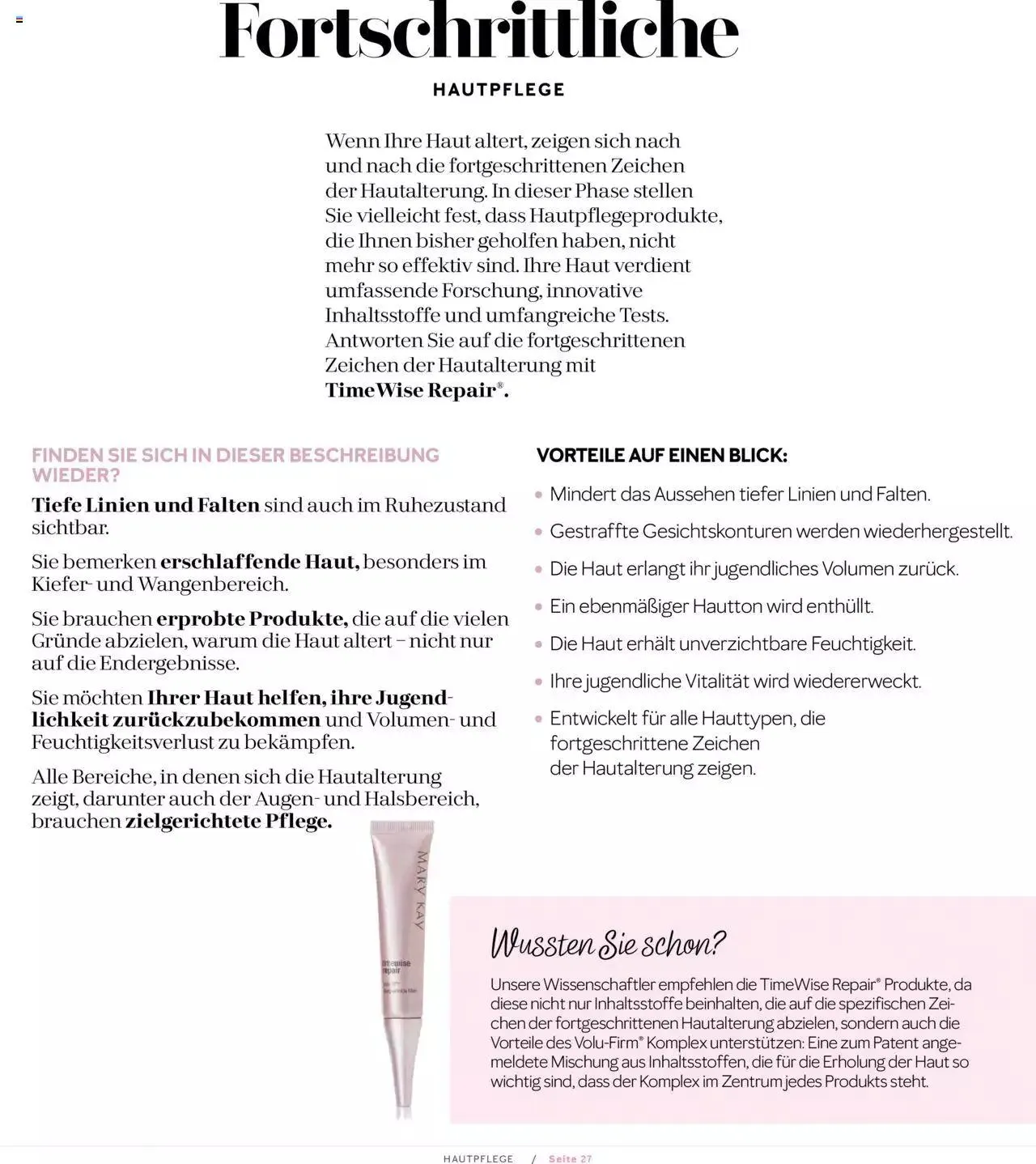 Mary Kay - Hautpflege von 1. April bis 31. Dezember 2023 - Prospekt seite  27