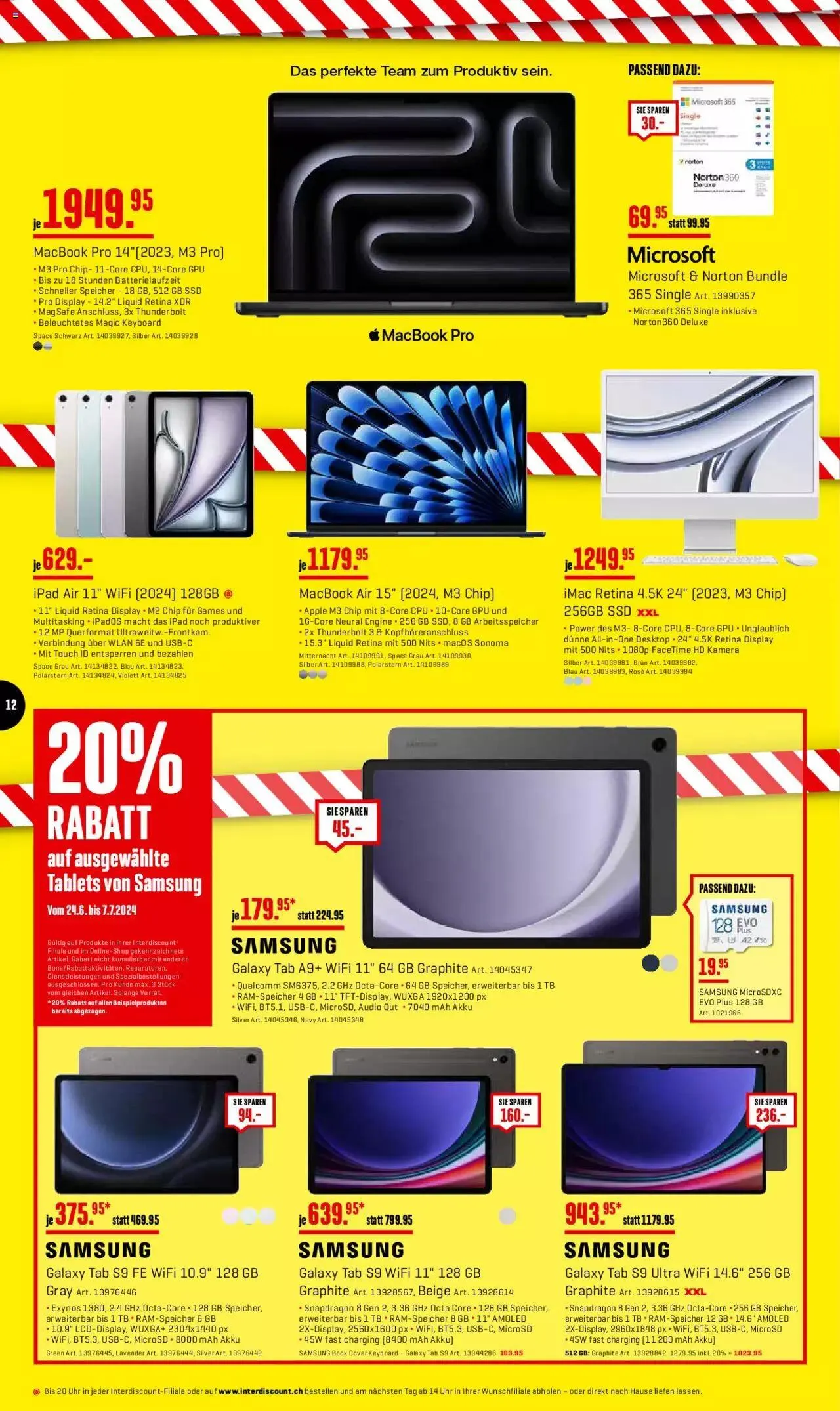 Interdiscount Aktionen von 24. Juni bis 7. Juli 2024 - Prospekt seite  12