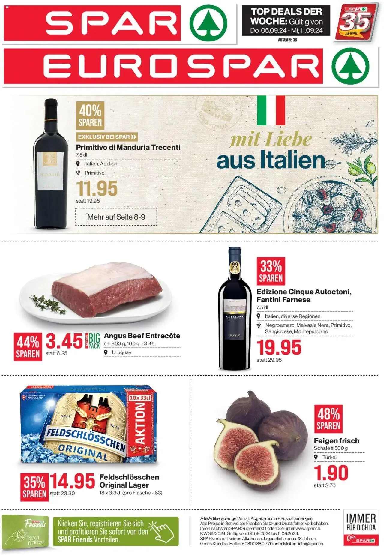 SPAR Aktionen von 5. September bis 11. September 2024 - Prospekt seite  1