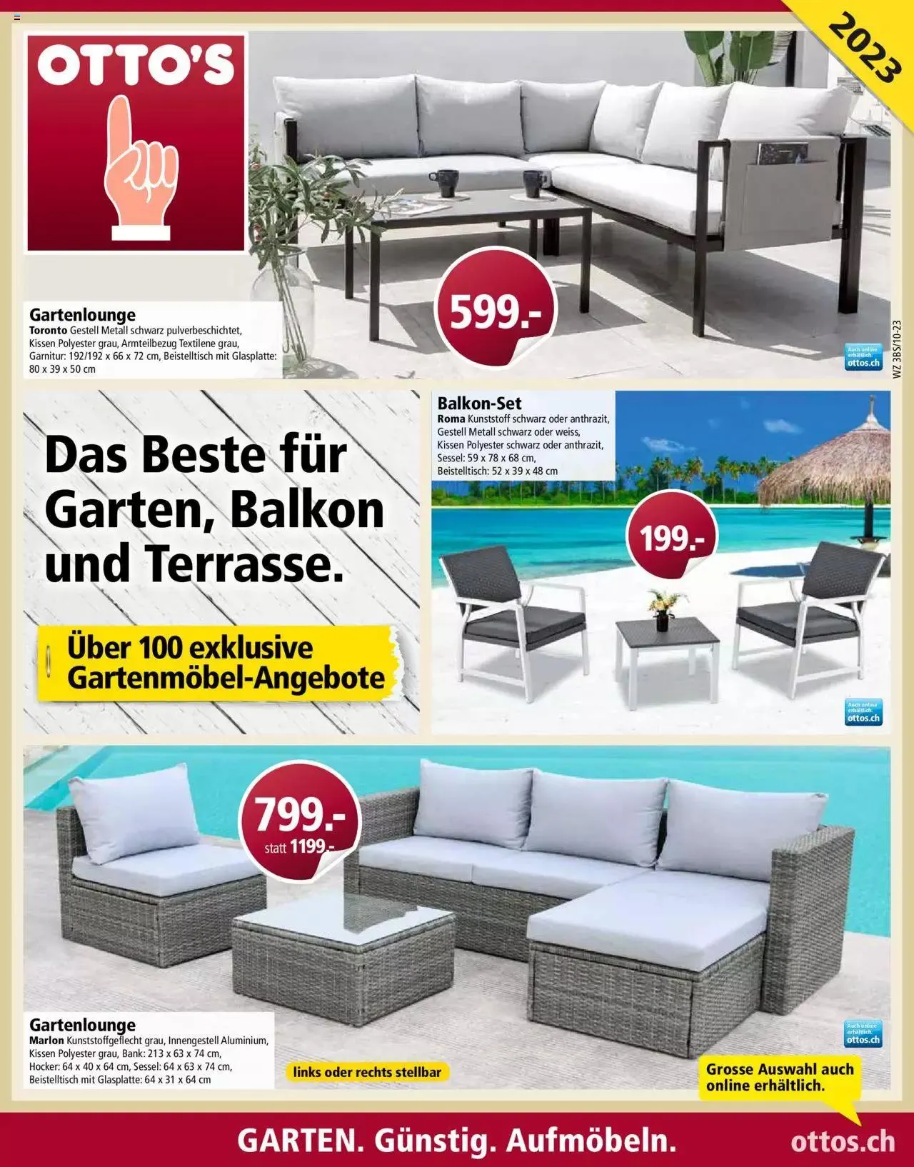 Otto's Gartenmöbel Spezial von 8. März bis 31. Dezember 2023 - Prospekt seite  1