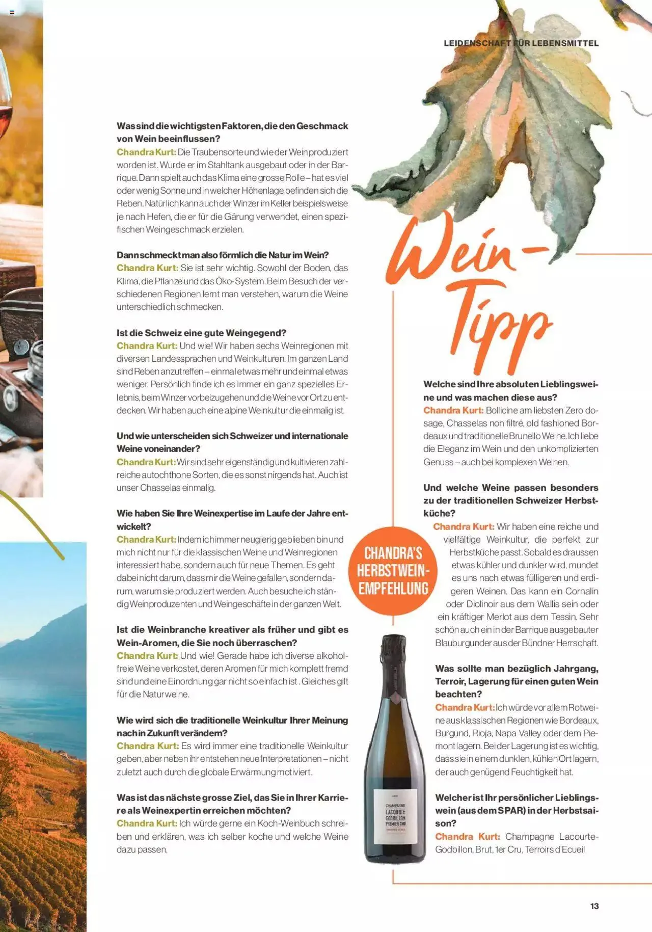 SPAR Kundenmagazin von 22. September bis 31. Dezember 2023 - Prospekt seite  13