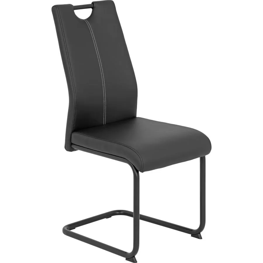 Stuhl Corinna Kunstleder schwarz