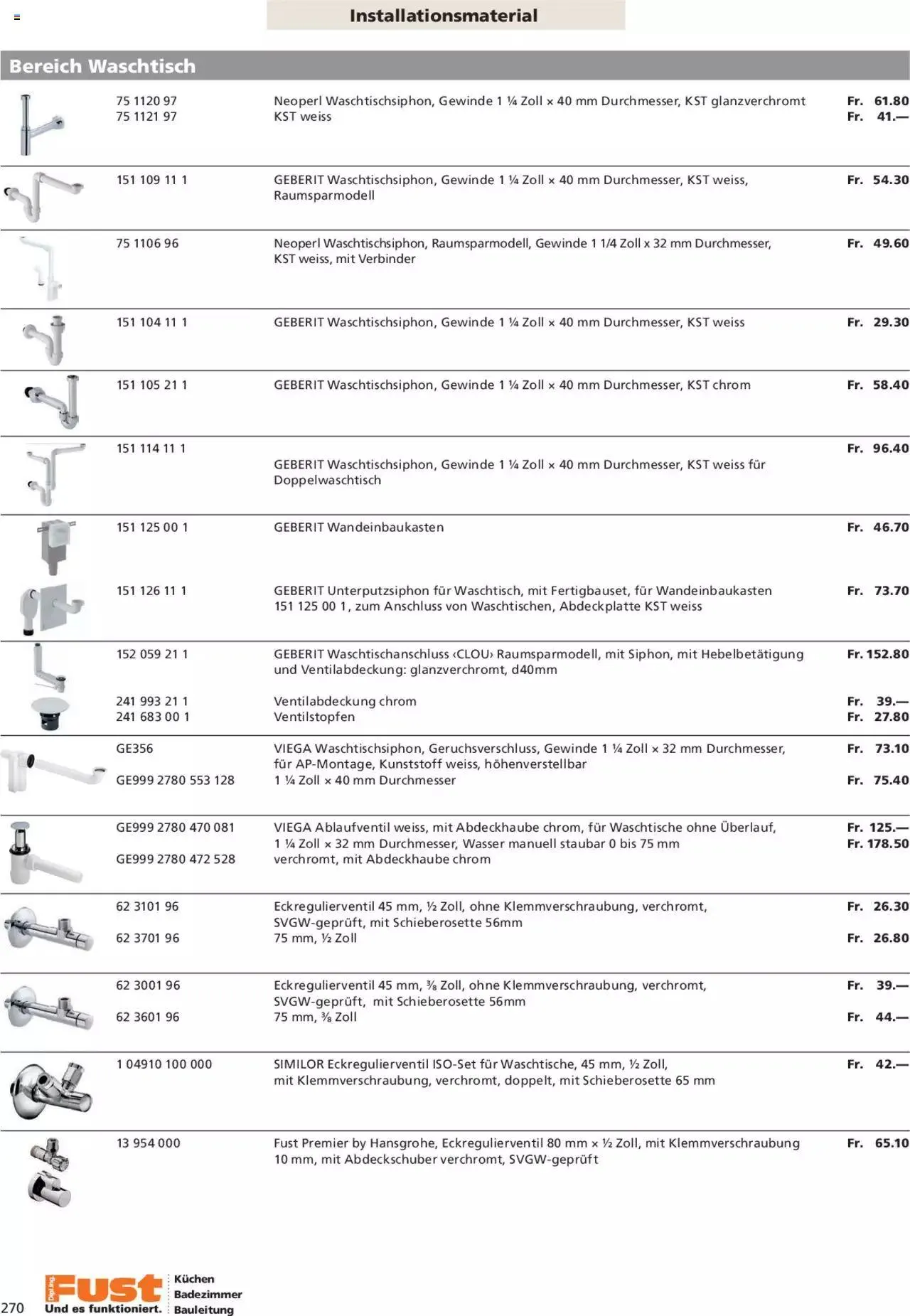 Fust Aktionen Badezimmermagazin von 17. April bis 31. Dezember 2024 - Prospekt seite  270