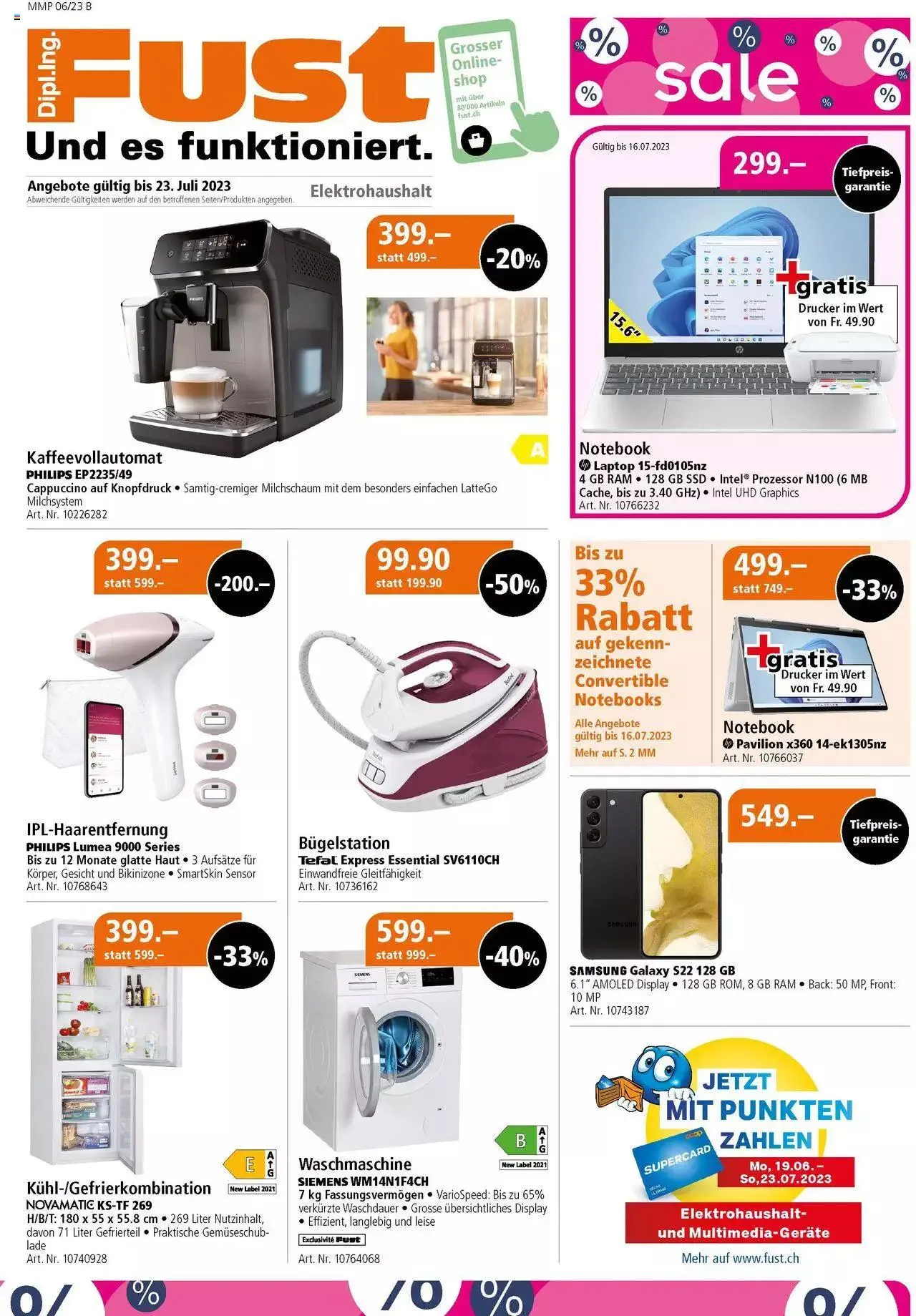 Fust Multimedia Post von 4. Juli bis 23. Juli 2023 - Prospekt seite 17