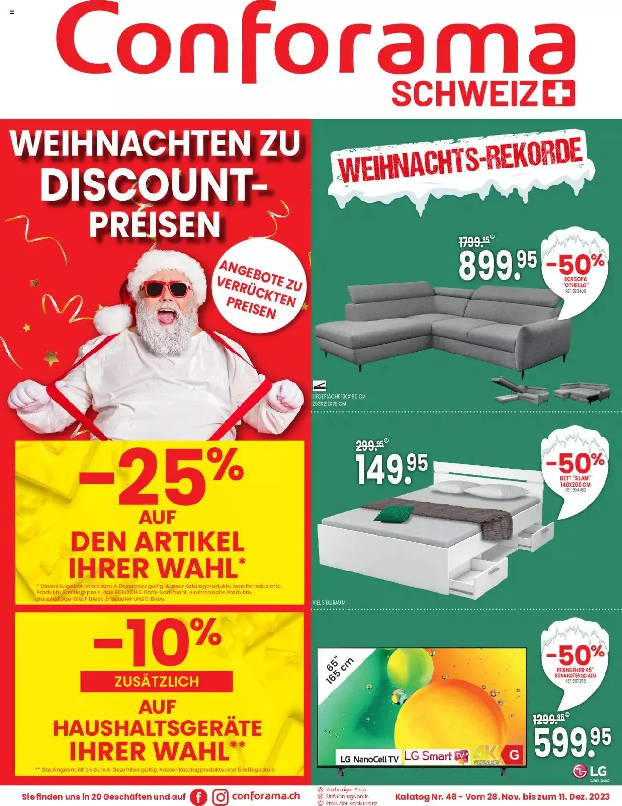 Conforama Aktionen von 28. November bis 11. Dezember 2023 - Prospekt seite 1