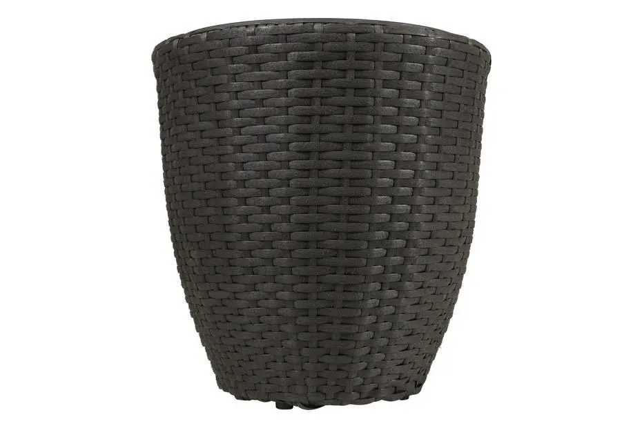 JARDIN ROYAL Blumentopf Fuerteventura Schwarz | ⌀ 34 × 35 cm | 10.5 l