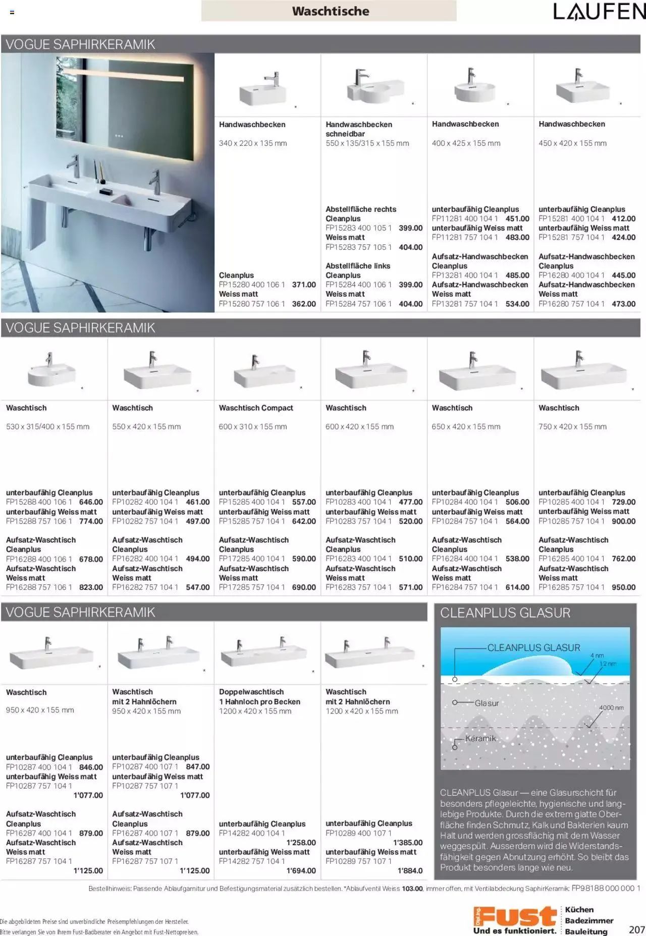 Fust Aktionen Badezimmermagazin von 17. April bis 31. Dezember 2024 - Prospekt seite  207