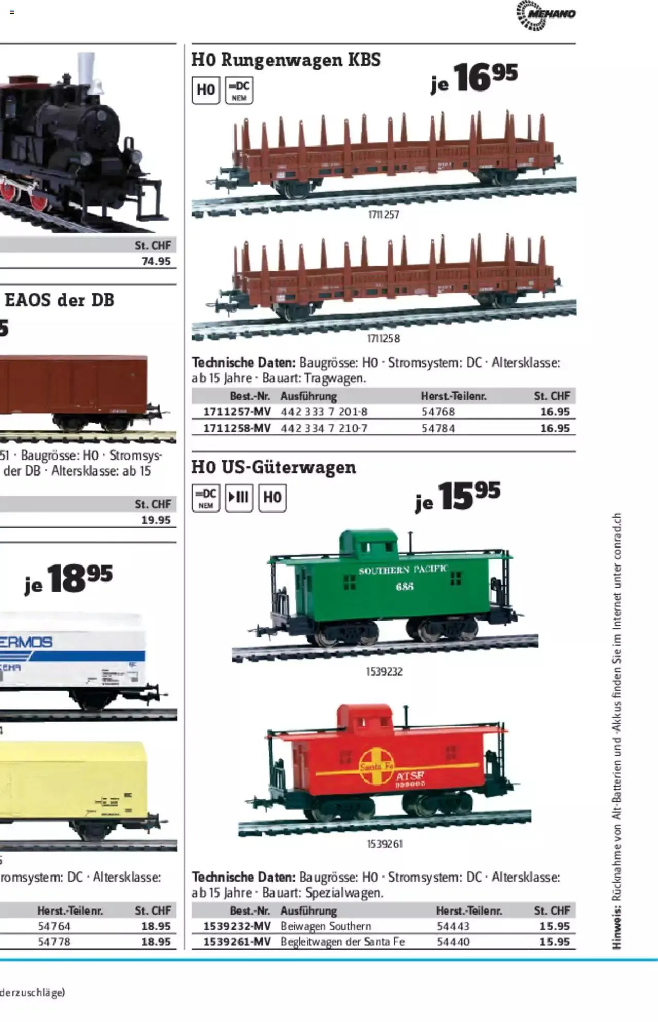 Conrad - Modellbahn Katalog 2022/23 von 5. September bis 31. Dezember 2023 - Prospekt seite  96