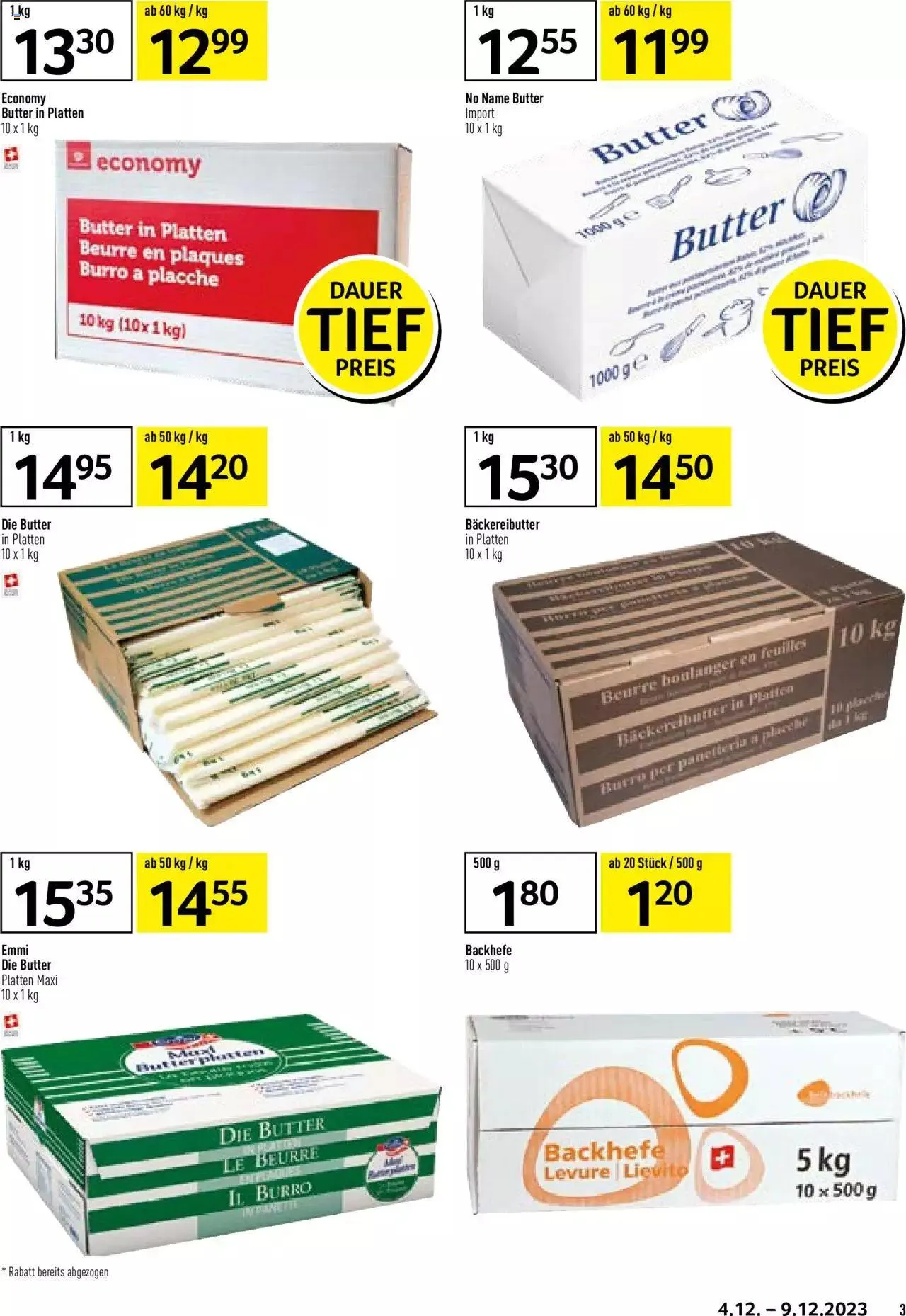 Prodega Aktionen Bäckerei von 4. Dezember bis 9. Dezember 2023 - Prospekt seite  3