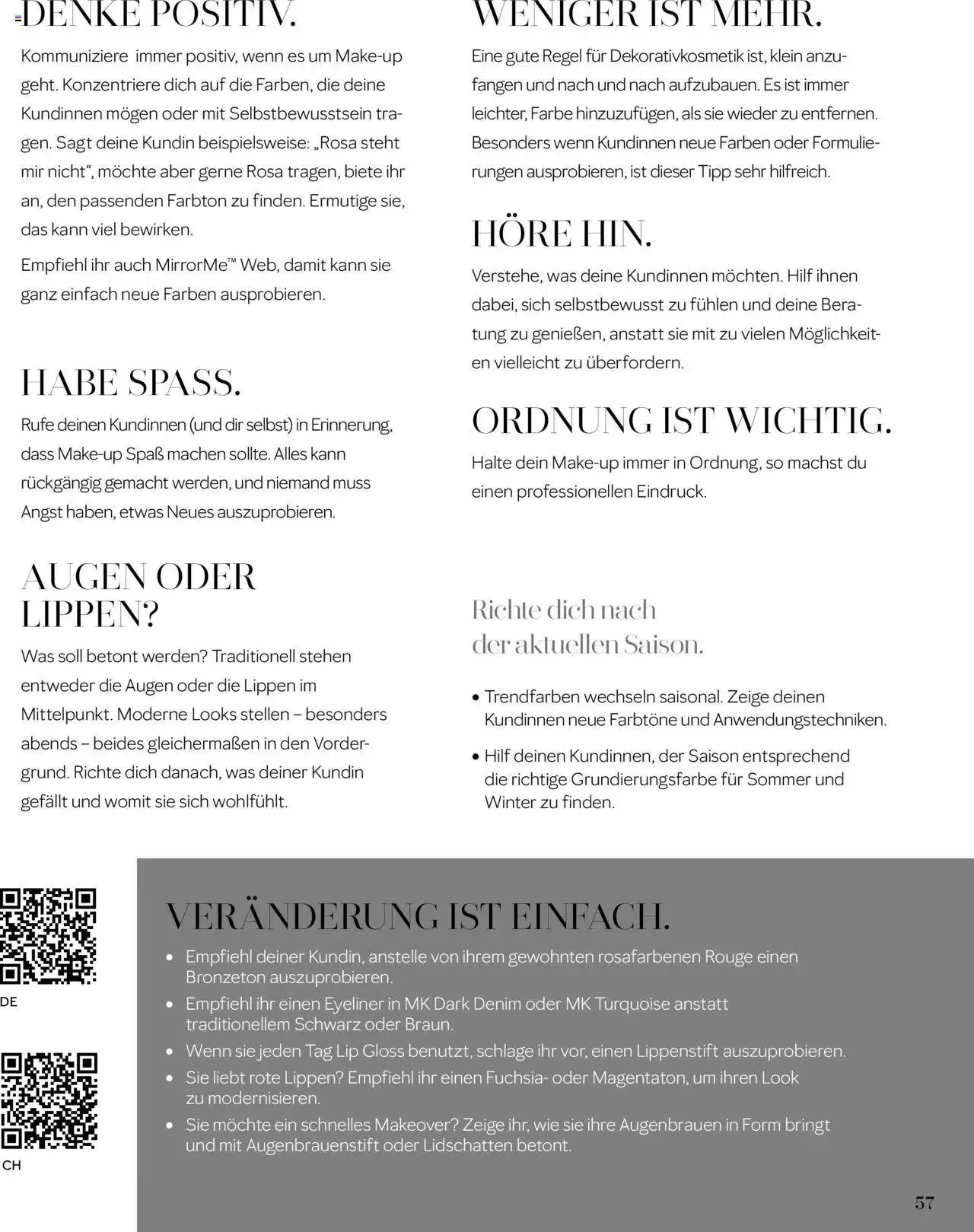 Mary Kay - Make-up Trainer von 16. September bis 31. Dezember 2023 - Prospekt seite  57