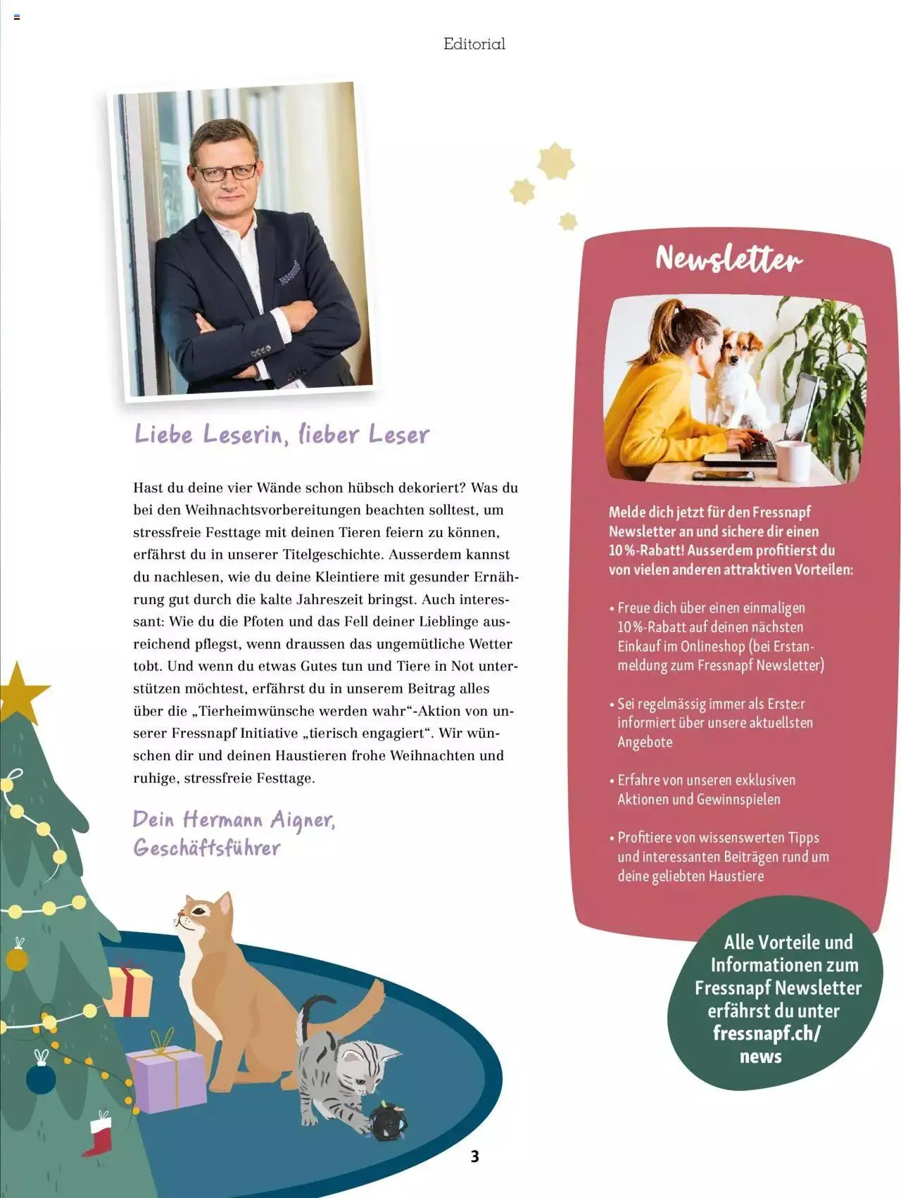 Fressnapf Aktionen von 1. November bis 31. Dezember 2023 - Prospekt seite 3