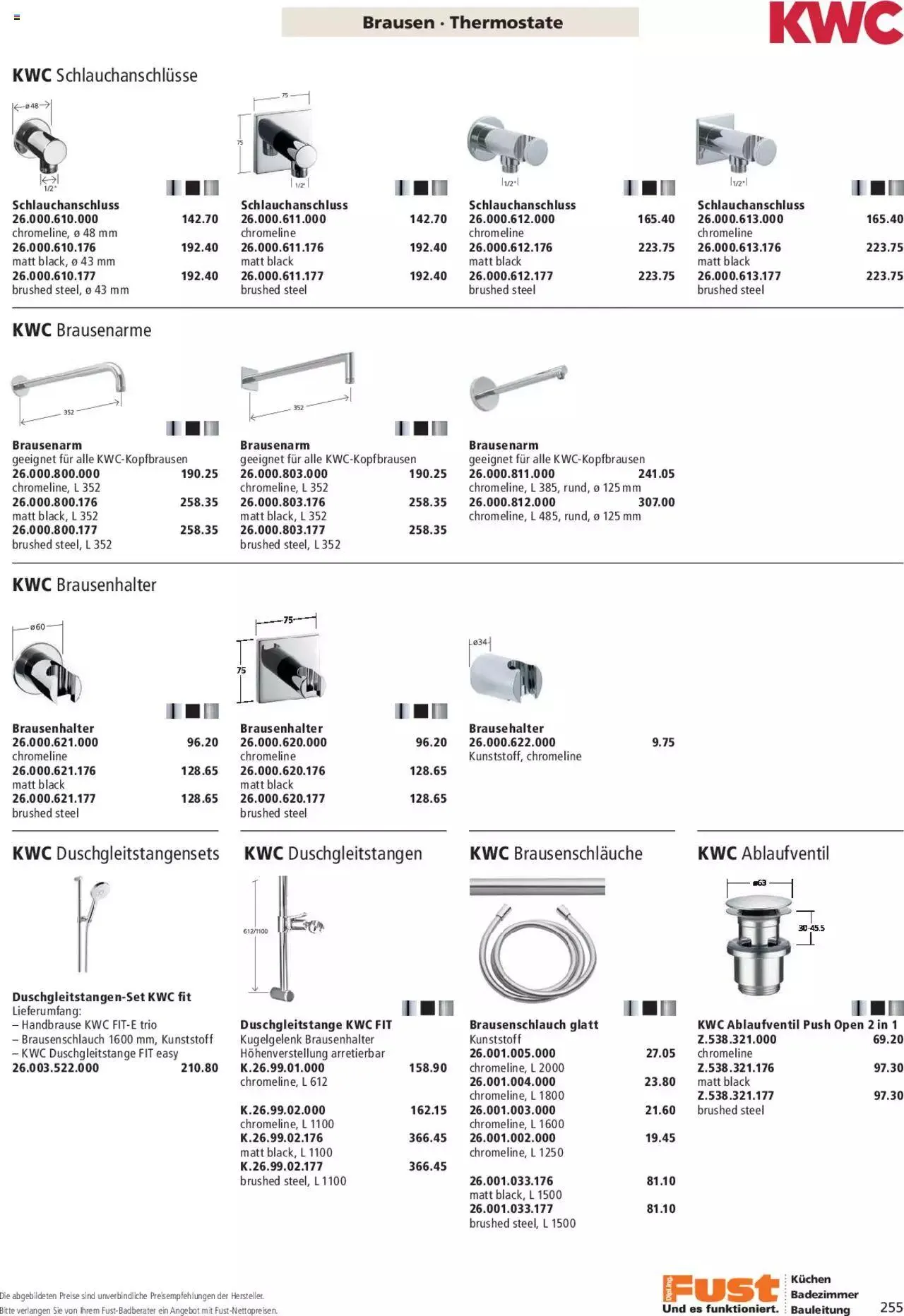 Fust Aktionen Badezimmermagazin von 17. April bis 31. Dezember 2024 - Prospekt seite  255