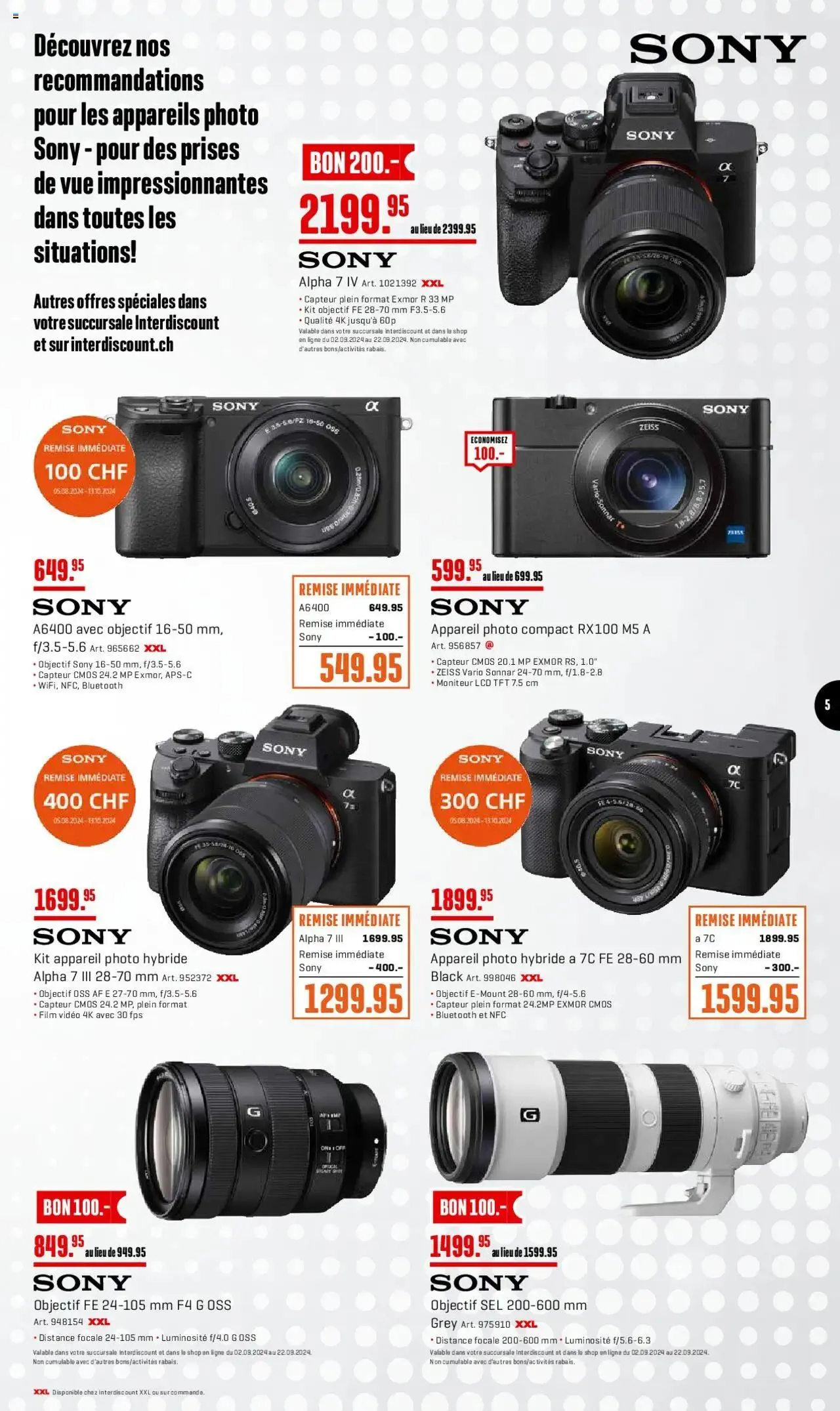 Interdiscount Prospectus von 2. September bis 22. September 2024 - Prospekt seite  5