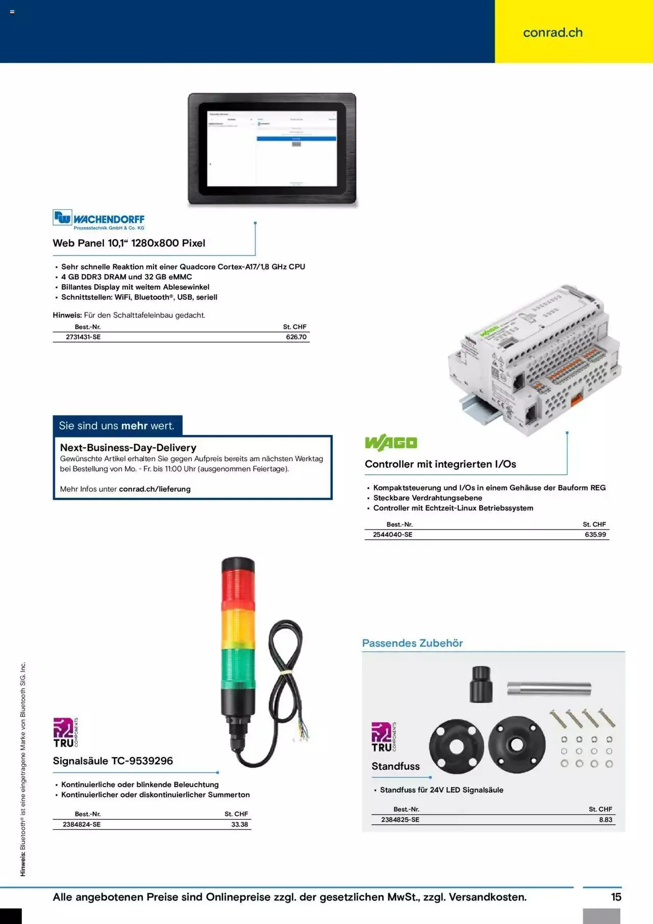 Conrad Automation und Robotik von 18. Juli bis 31. Dezember 2023 - Prospekt seite 15