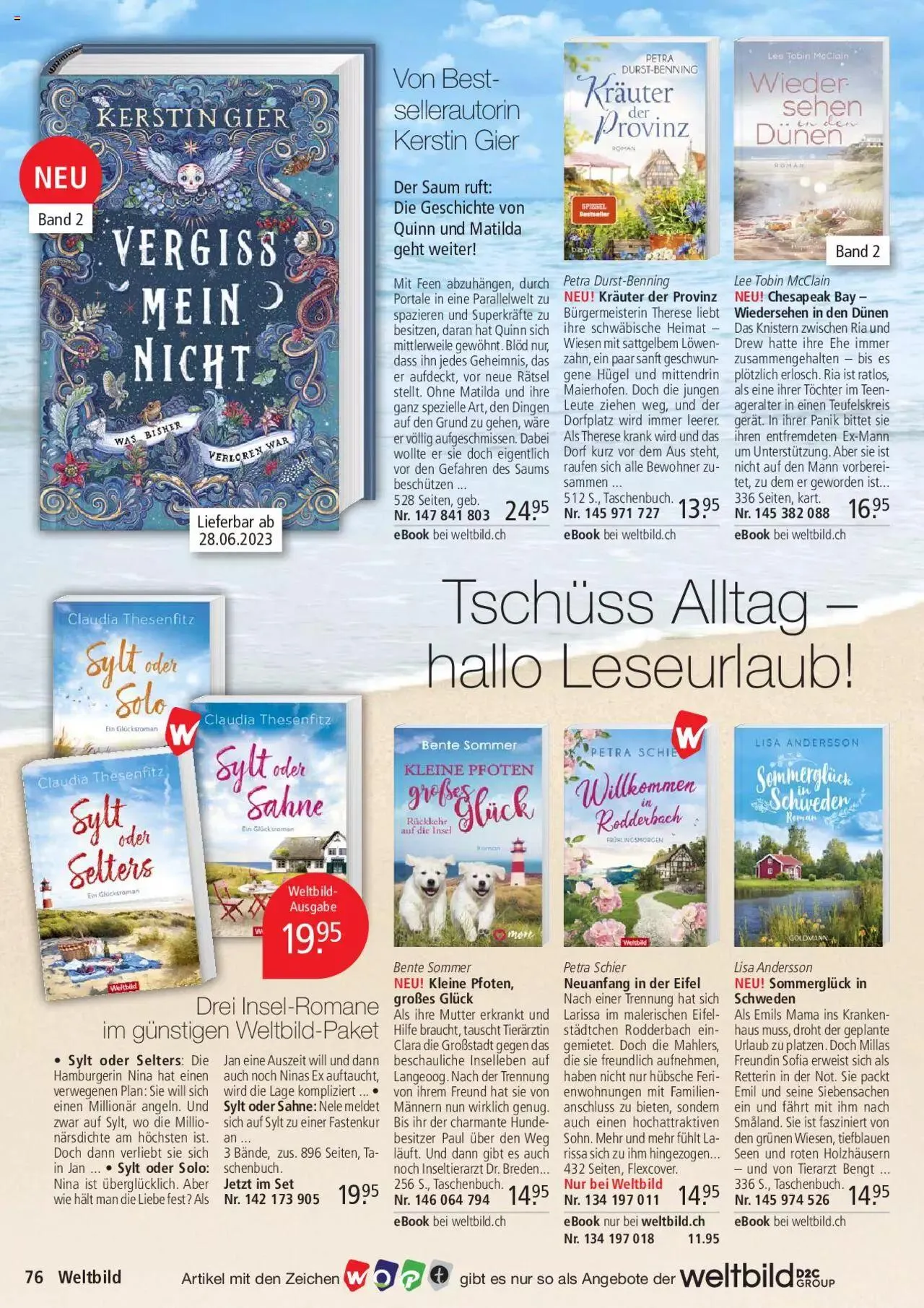 Weltbild Aktionen von 1. Juli bis 31. Juli 2023 - Prospekt seite  76