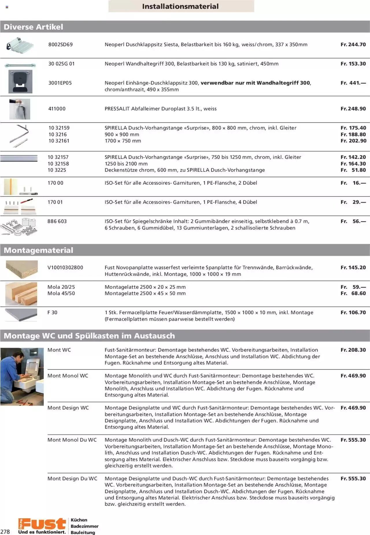 Fust Aktionen Badezimmermagazin von 17. April bis 31. Dezember 2024 - Prospekt seite 278