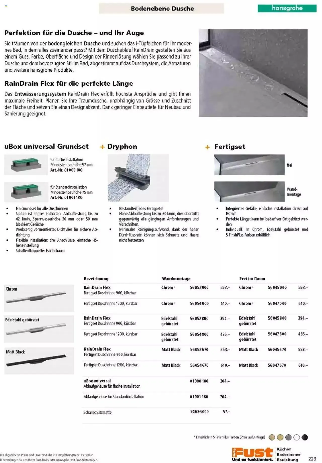 Fust Badezimmermagazin von 17. April bis 31. Dezember 2023 - Prospekt seite 223