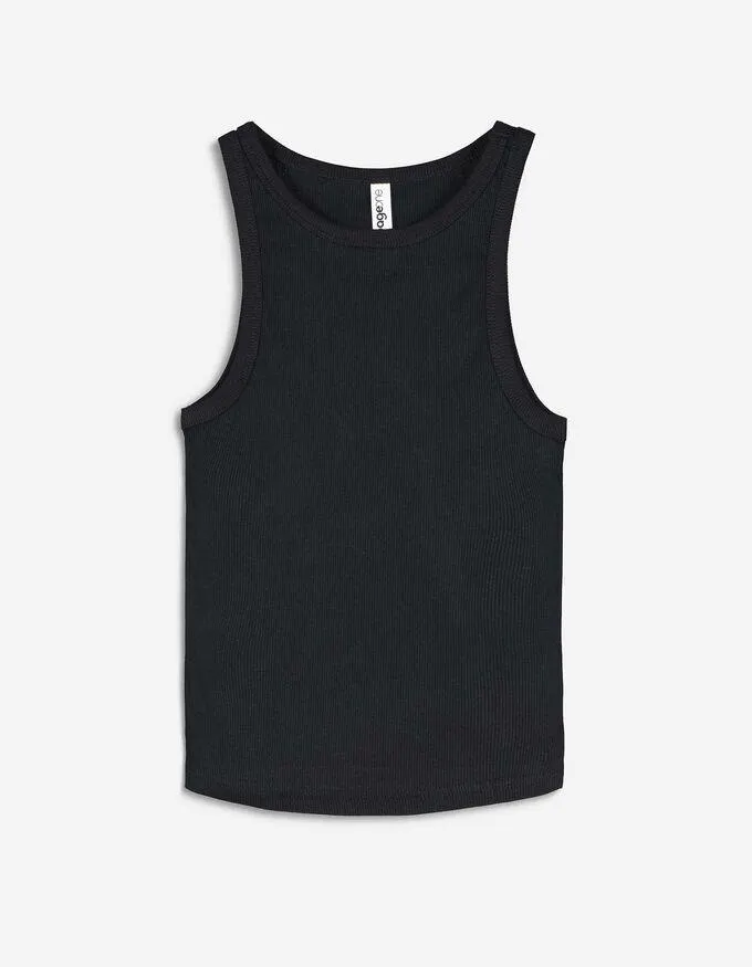 Cropped Top - Rippenstruktur