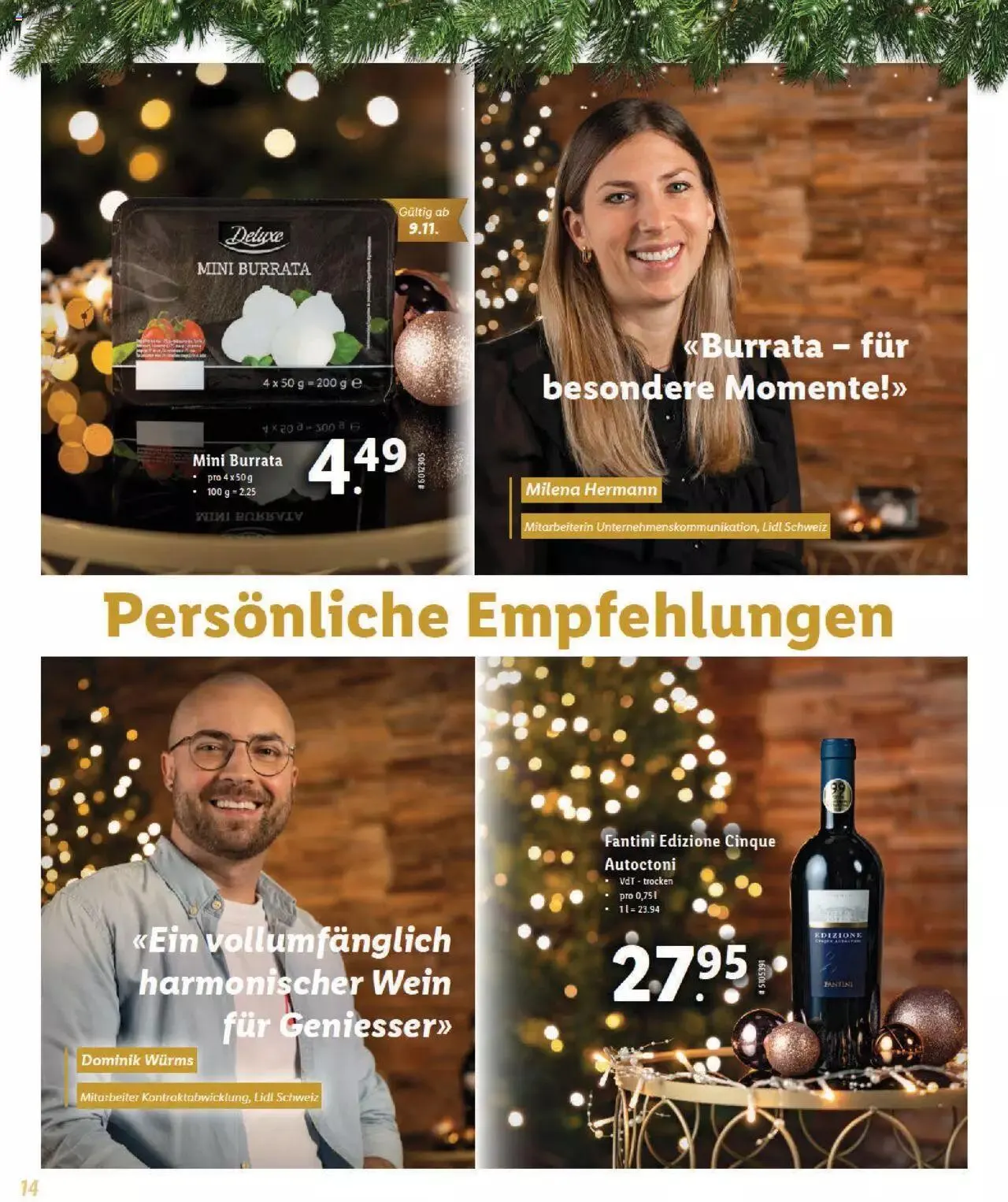 Lidl Magische Weihtnachstzeit von 2. November bis 31. Dezember 2023 - Prospekt seite  14