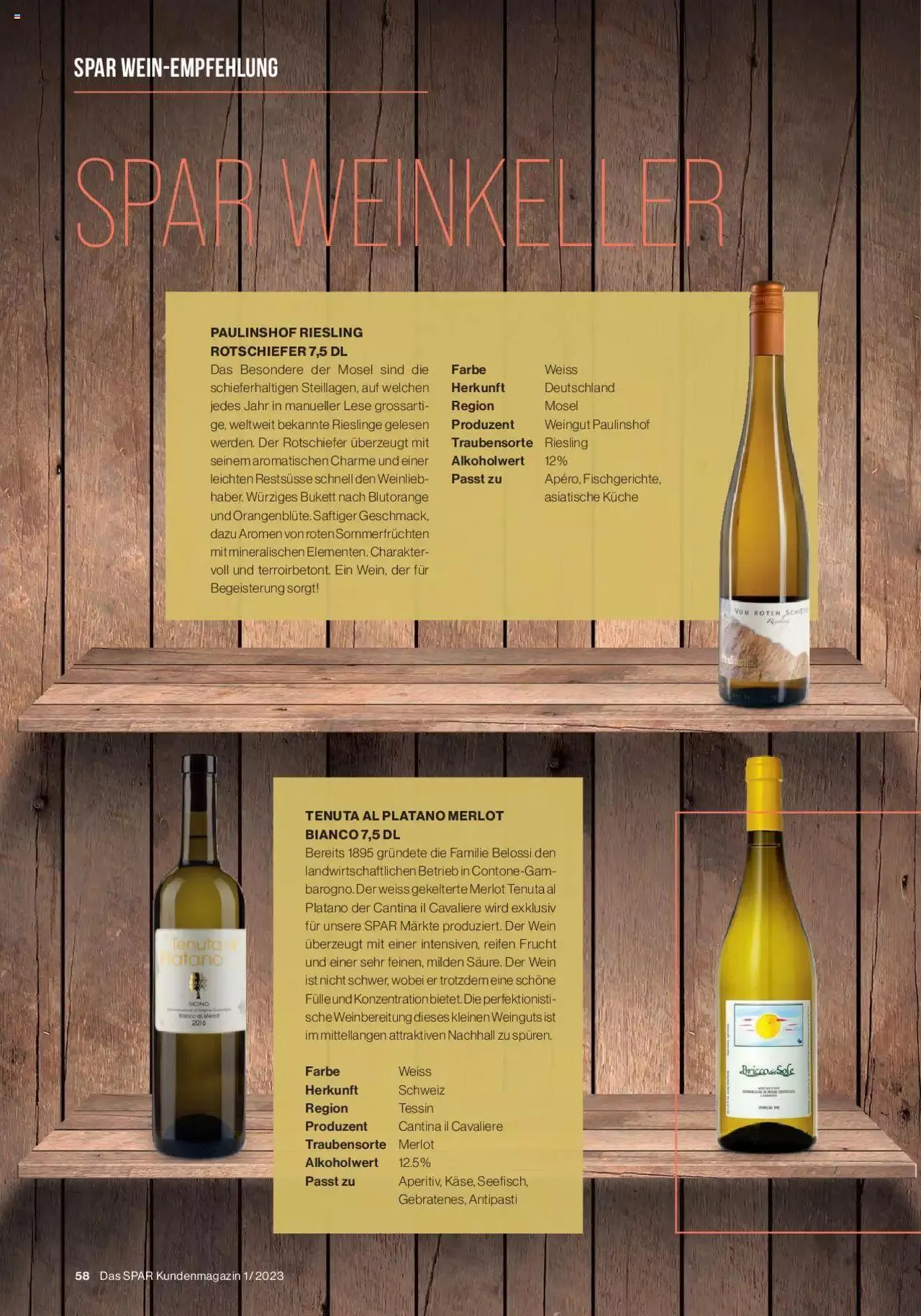 SPAR Kundenmagazin von 2. März bis 31. Dezember 2023 - Prospekt seite 58