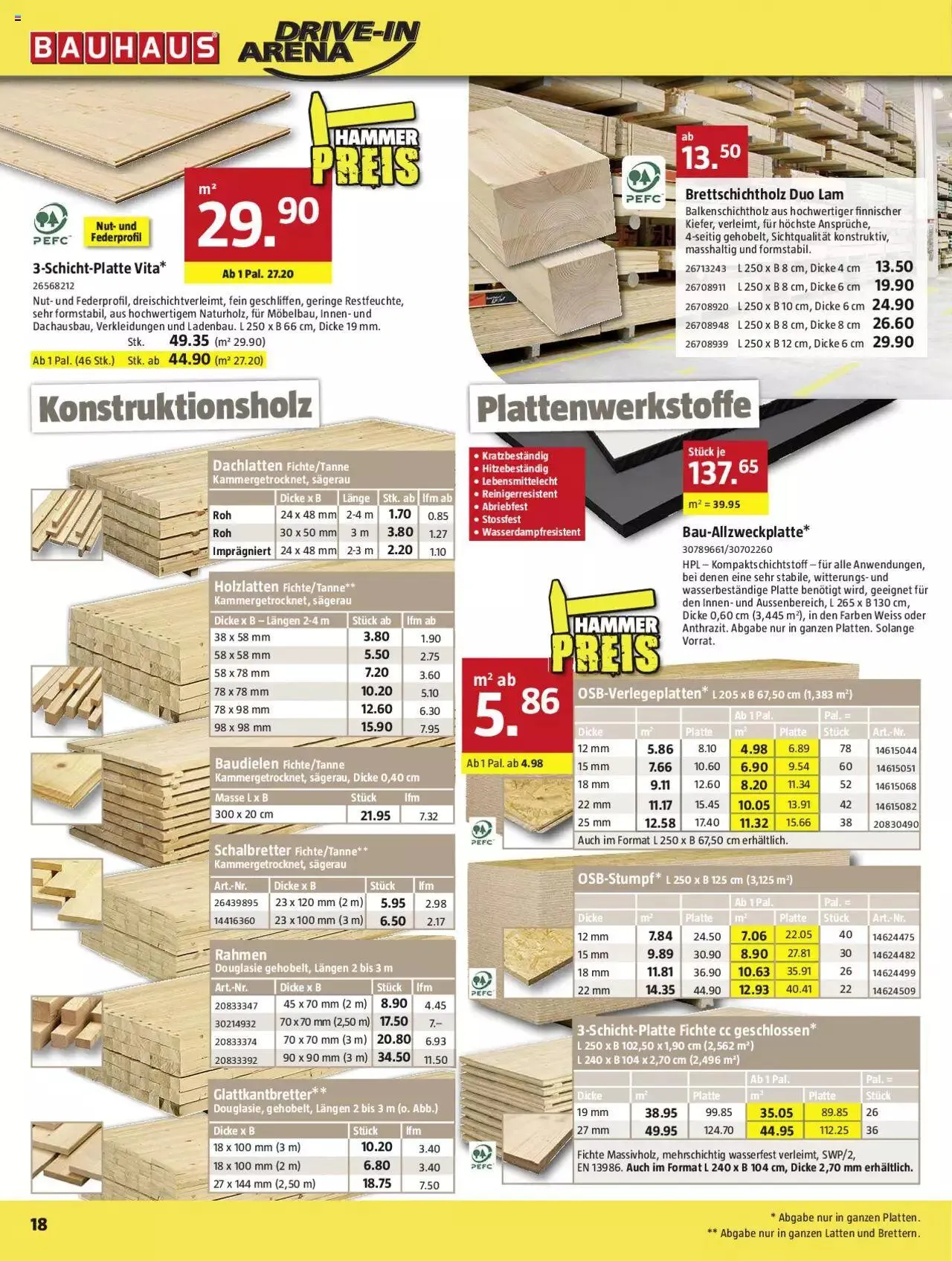 Bauhaus Aktionen von 30. Oktober bis 26. November 2023 - Prospekt seite 18