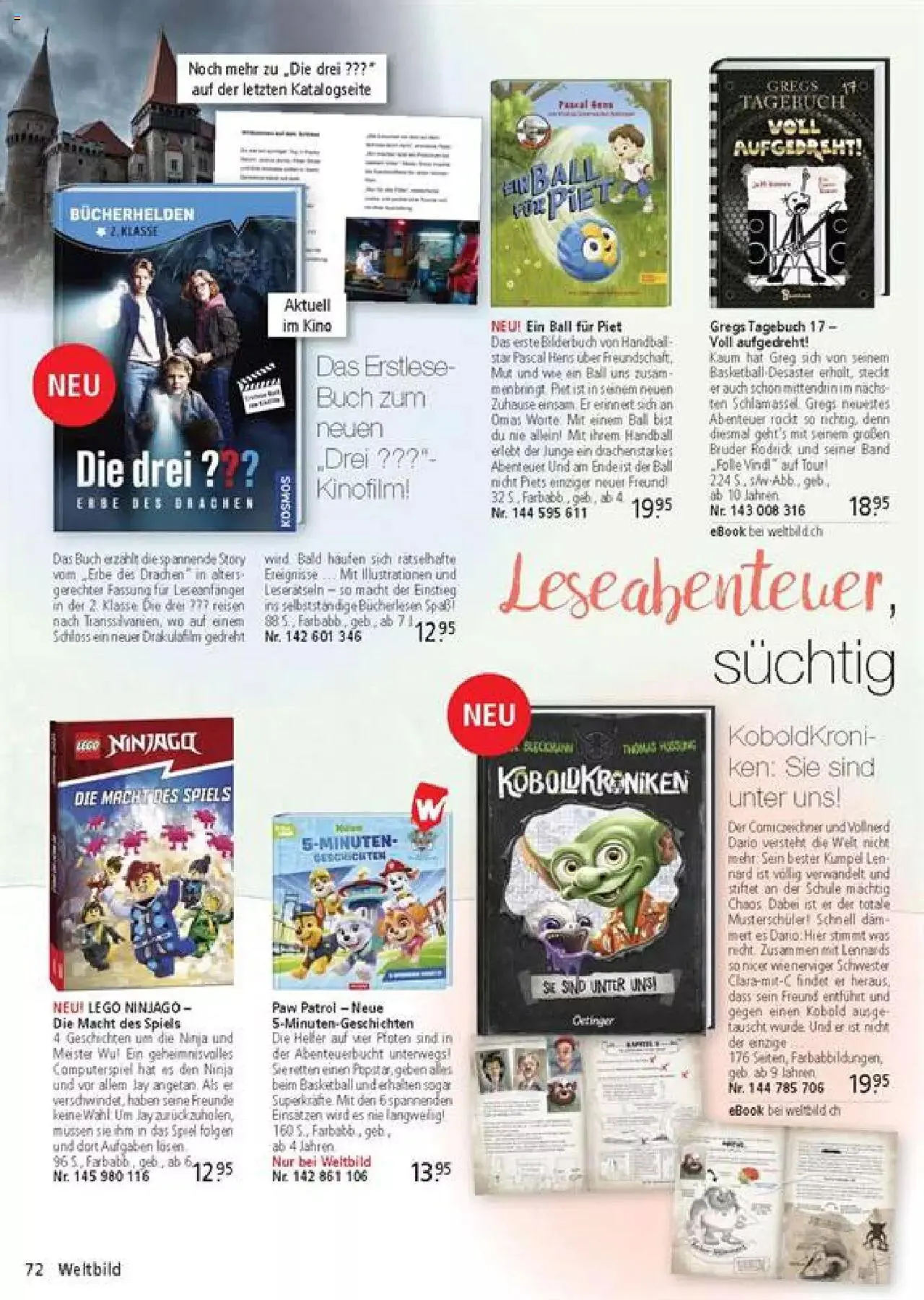 Weltbild - Aktueller Prospekt von 27. Januar bis 31. Dezember 2023 - Prospekt seite  72