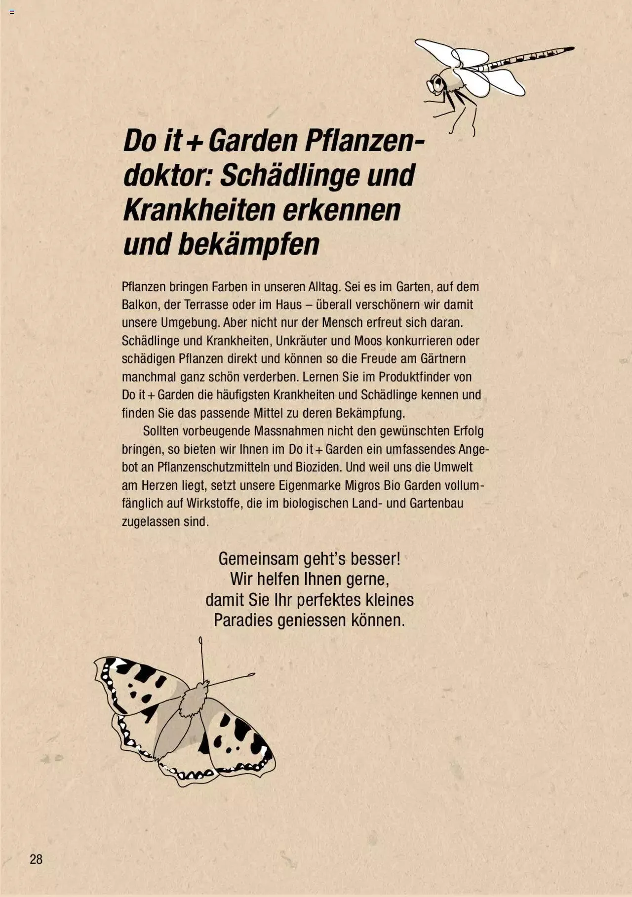 DO IT+GARDEN MIGROS - Biodiversität Broschüre von 9. März bis 31. Dezember 2024 - Prospekt seite  28