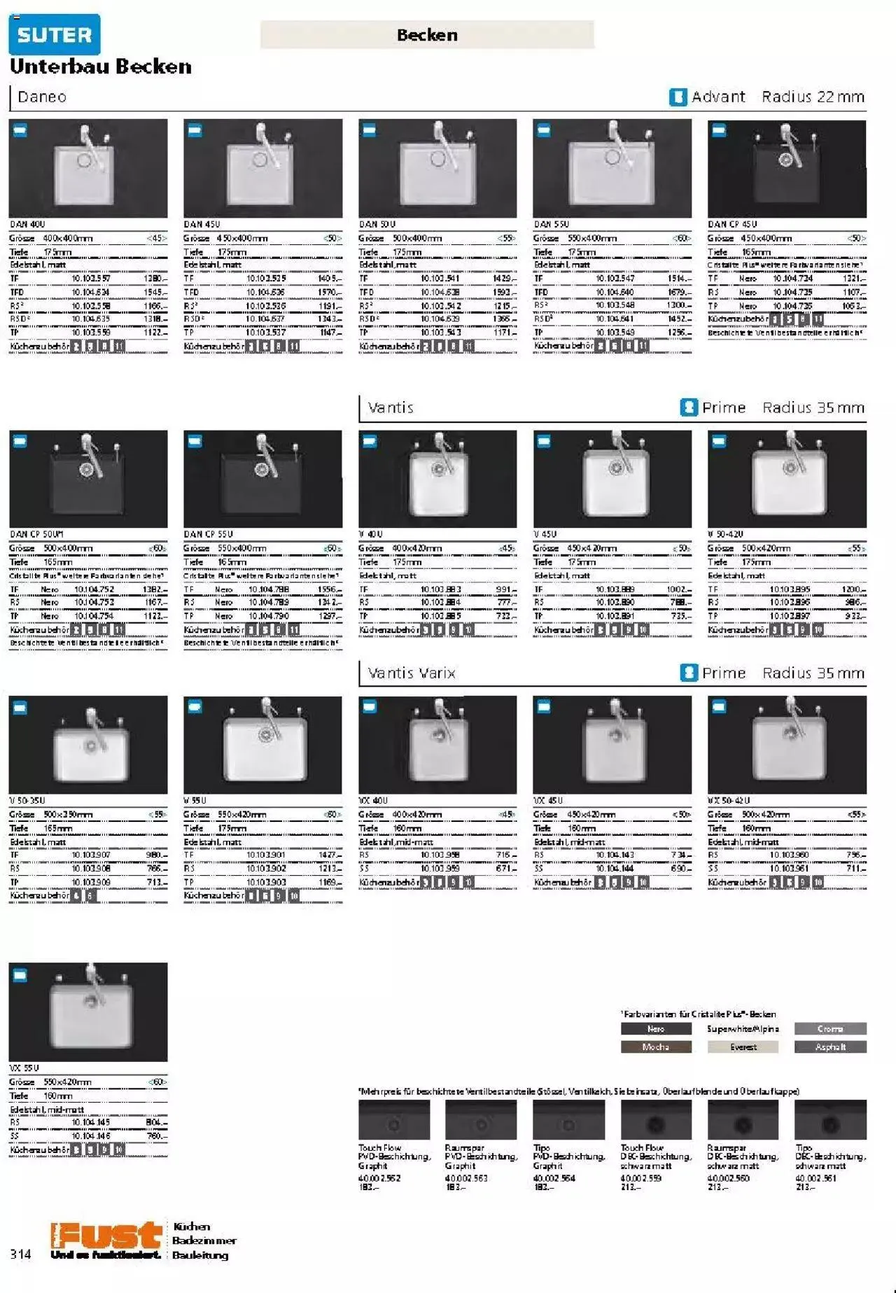 Fust Küchen- und Badezimmerprospekt von 4. März bis 31. Dezember 2024 - Prospekt seite 314