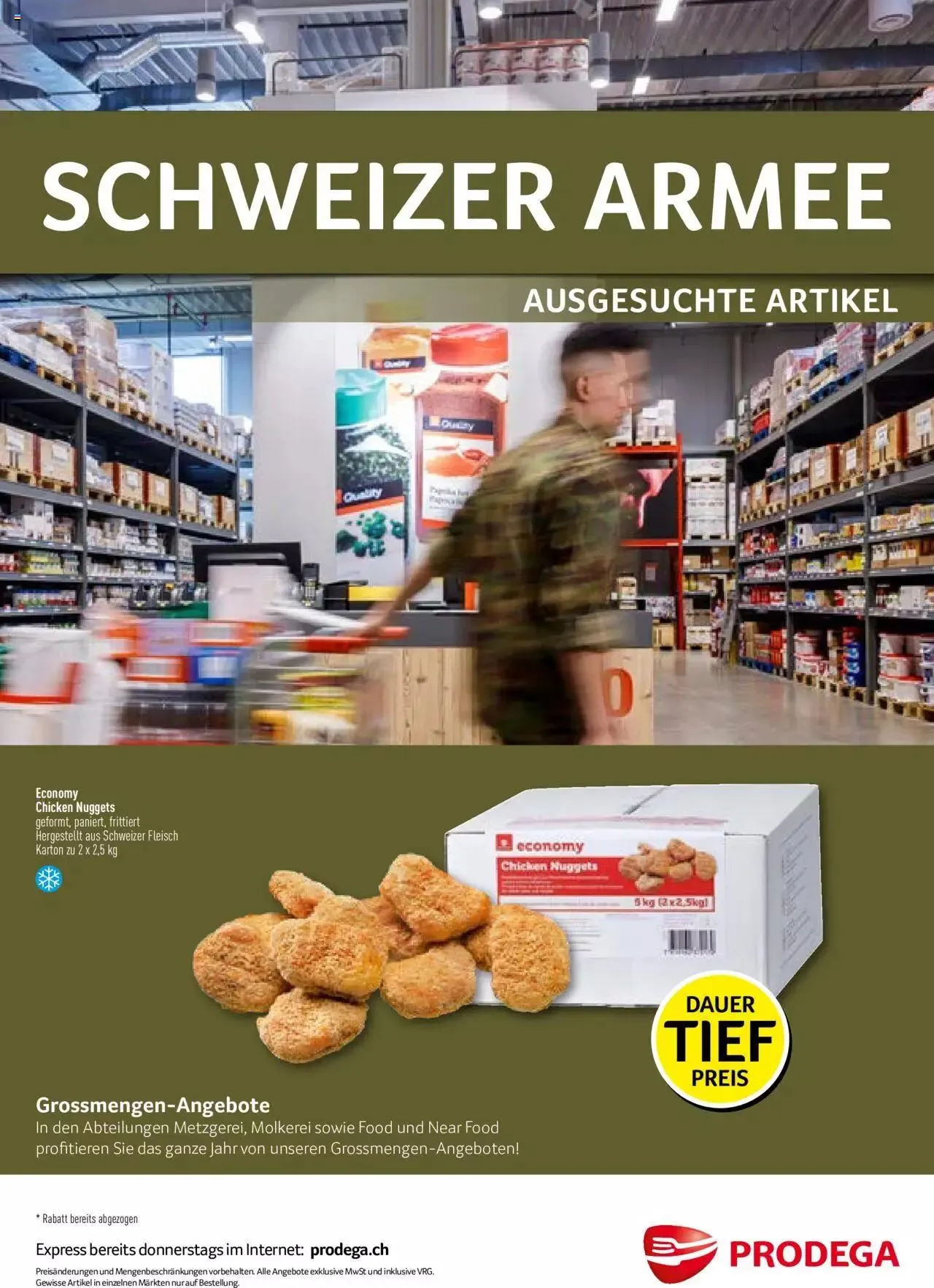 Prodega - Schweizer Armee von 9. Februar bis 31. Dezember 2023 - Prospekt seite  1