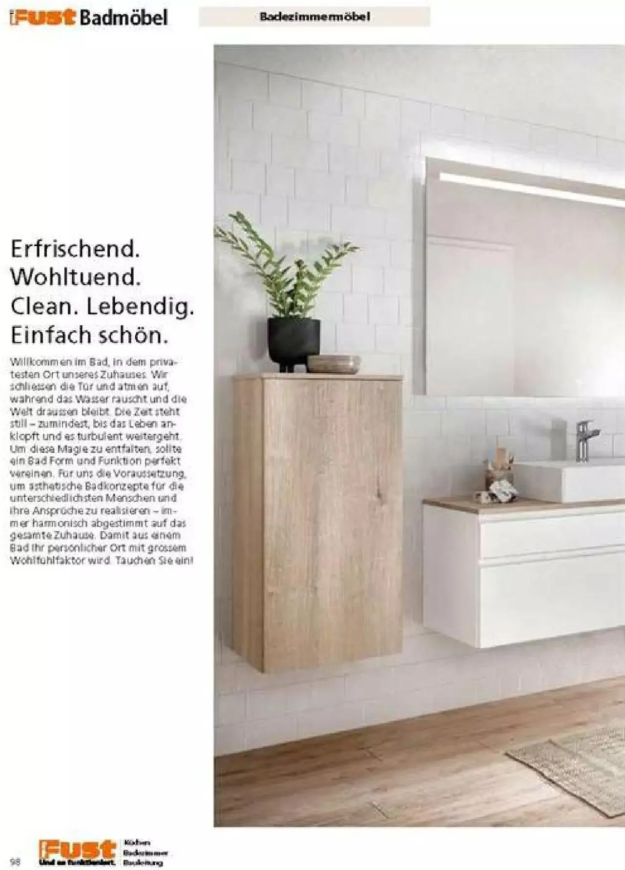 Fust Badezimmermagazin von 17. April bis 31. Dezember 2023 - Prospekt seite  98