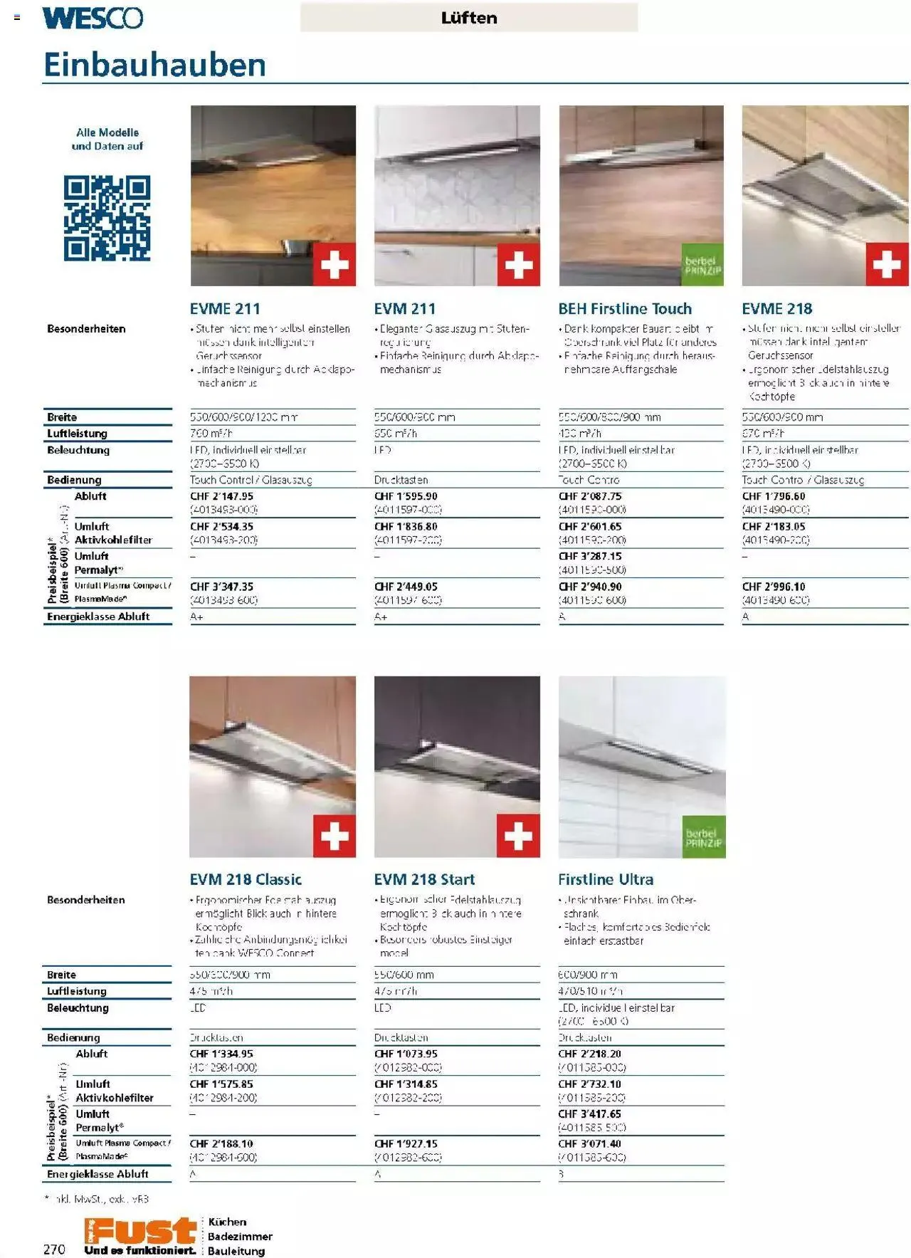 Fust Küchen- und Badezimmerprospekt von 4. März bis 31. Dezember 2024 - Prospekt seite  270