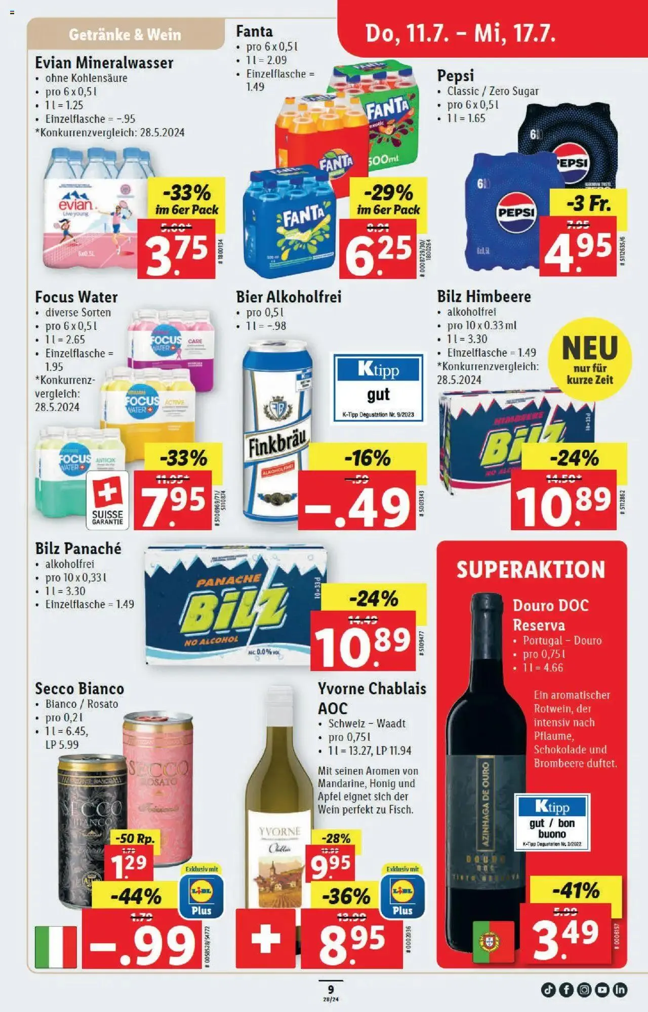 Lidl Aktionen von 11. Juli bis 17. Juli 2024 - Prospekt seite 9