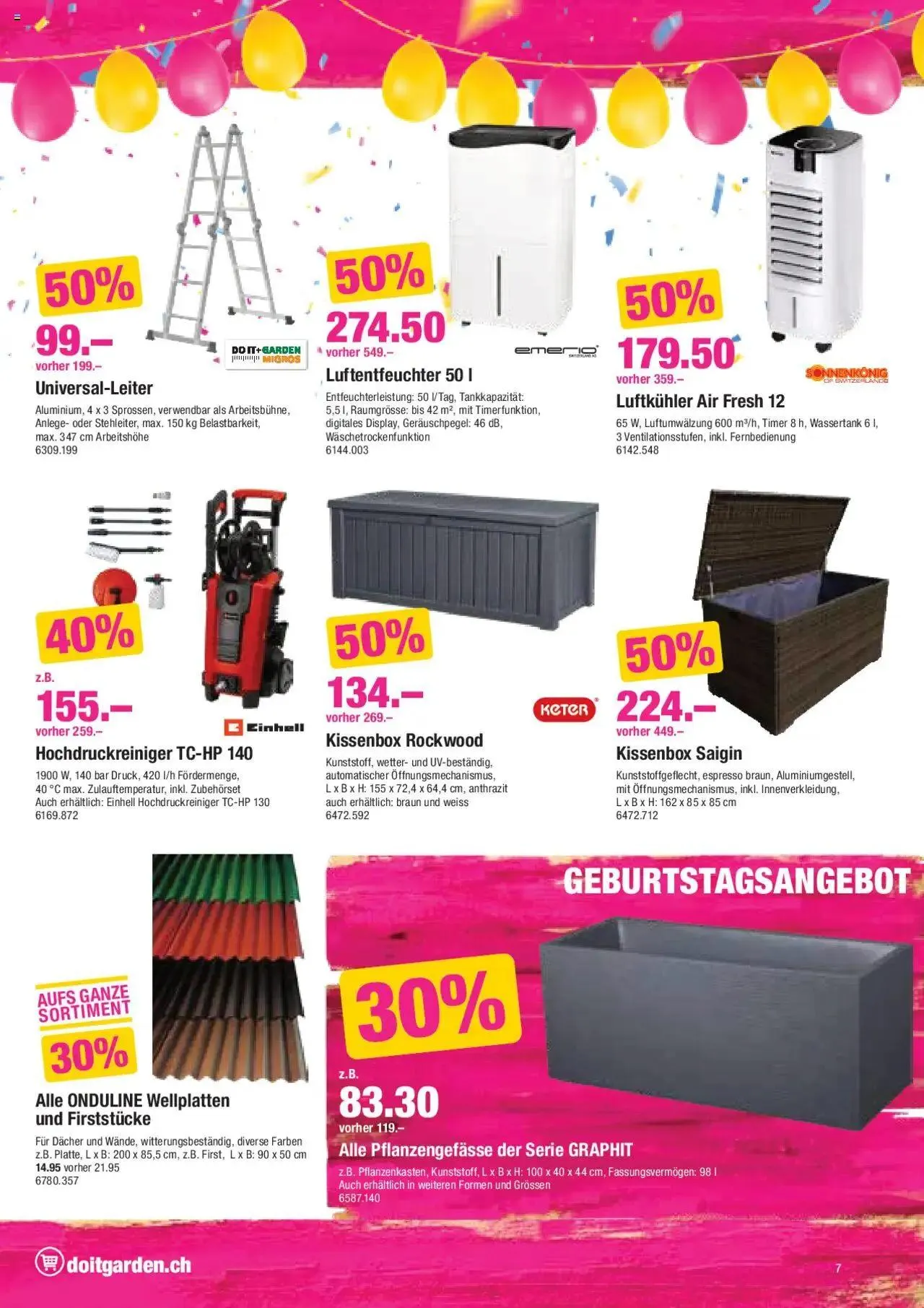 DO IT+GARDEN MIGROS Aktionen von 30. Juli bis 12. August 2024 - Prospekt seite  7