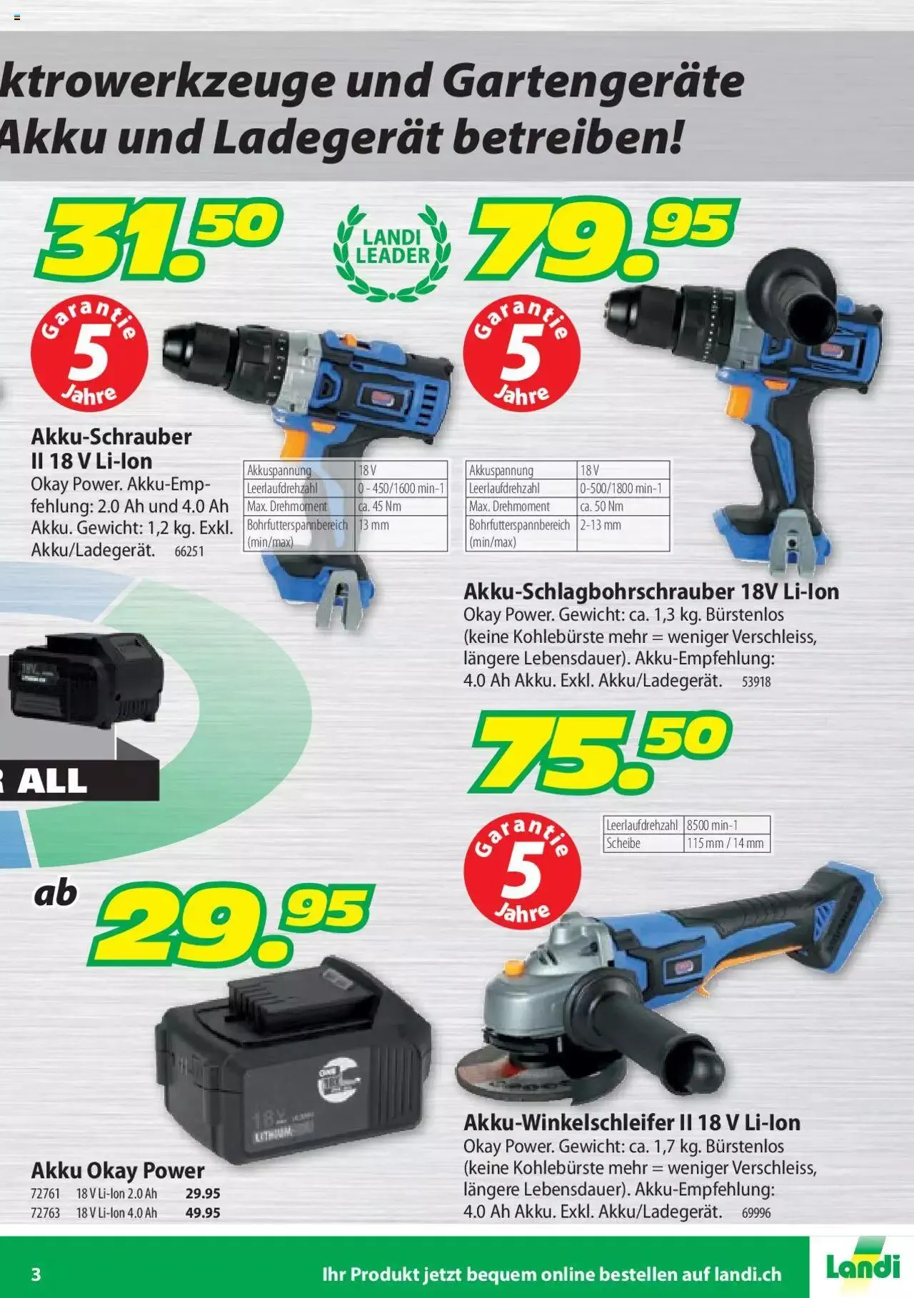 Landi - Elektrowerkzeug 2022 von 28. März bis 31. Dezember 2023 - Prospekt seite 3