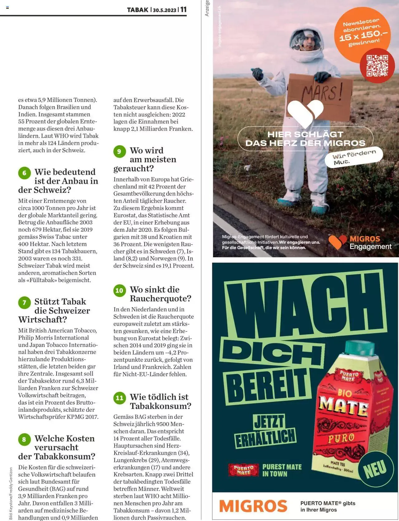 Migros Magazin von 30. Mai bis 31. Dezember 2023 - Prospekt seite  11