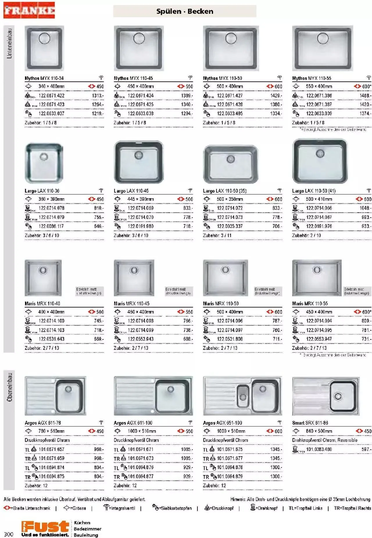 Fust Küchen- und Badezimmerprospekt von 4. März bis 31. Dezember 2024 - Prospekt seite  300