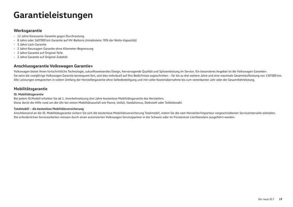 Der Neue ID.7 von 16. Januar bis 31. Dezember 2024 - Prospekt seite  19