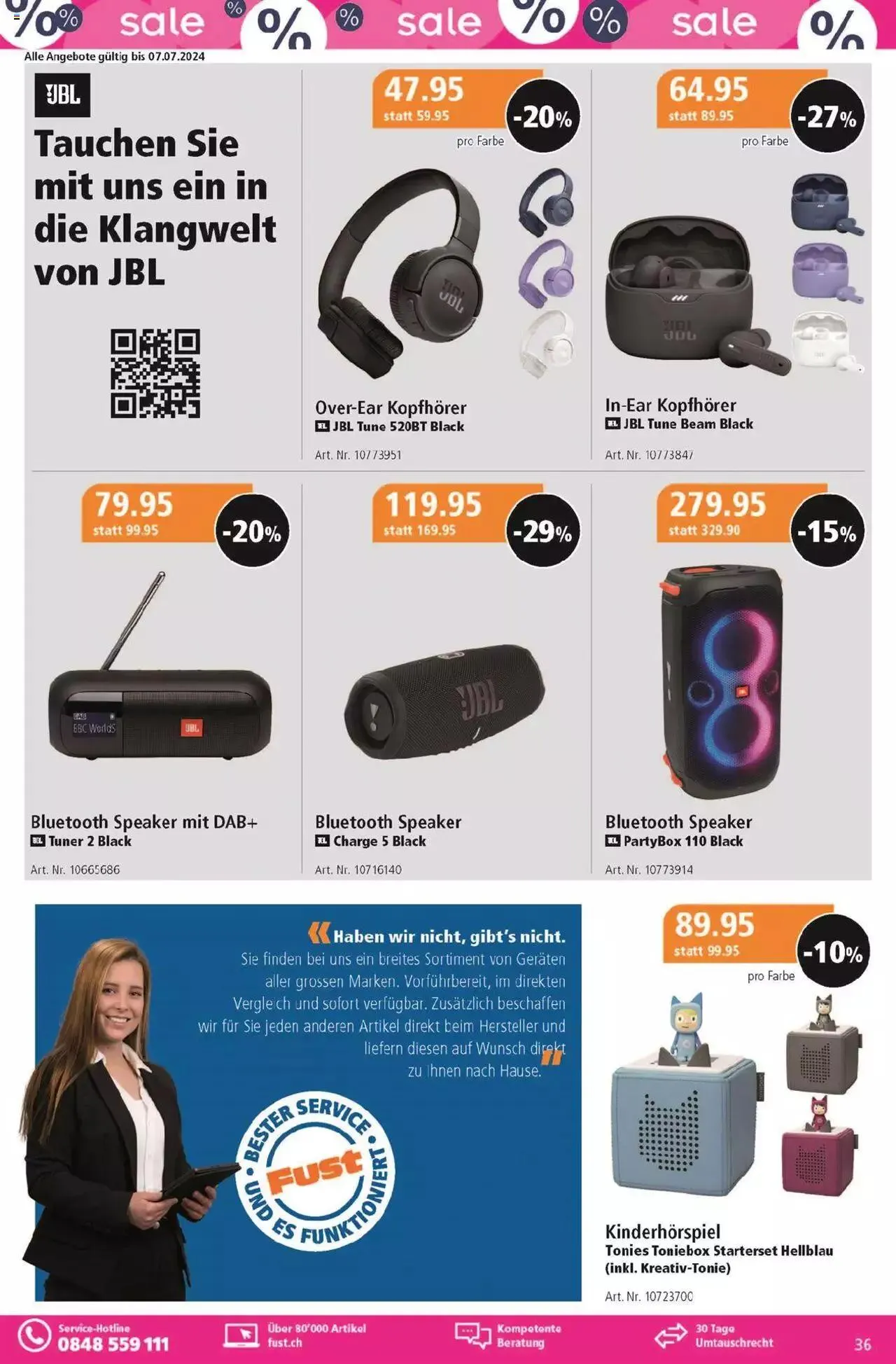 Fust Aktionen von 25. Juni bis 28. Juli 2024 - Prospekt seite  36