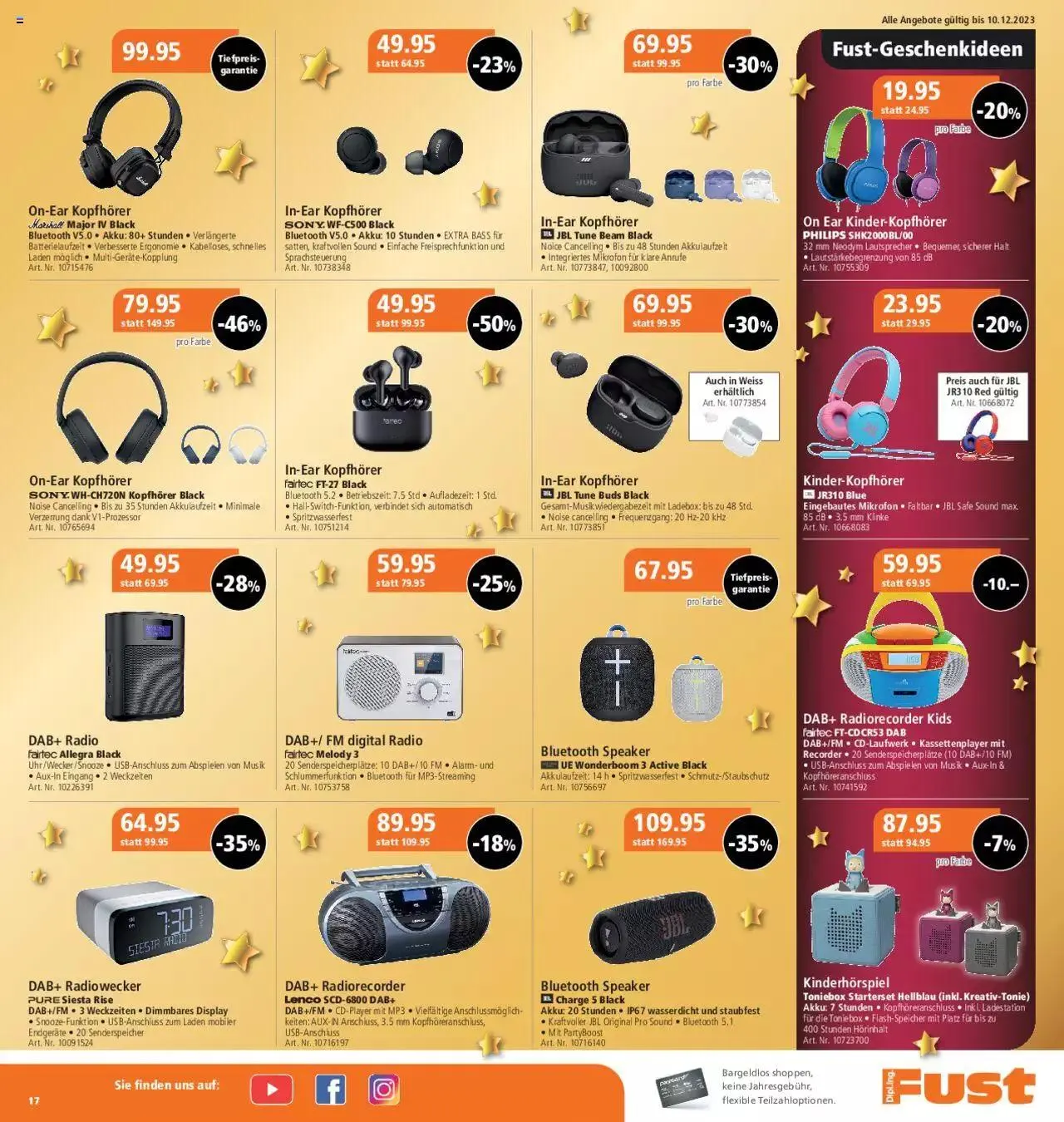 Fust Aktionen von 4. Dezember bis 10. Dezember 2023 - Prospekt seite 17