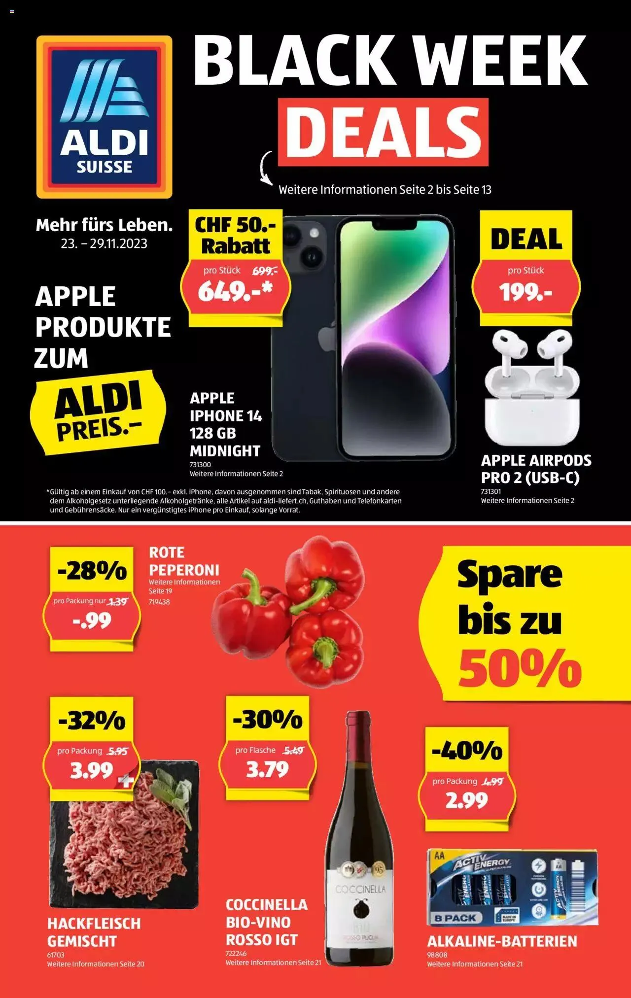 Aldi Black Week Deals von 23. November bis 29. November 2023 - Prospekt seite  1