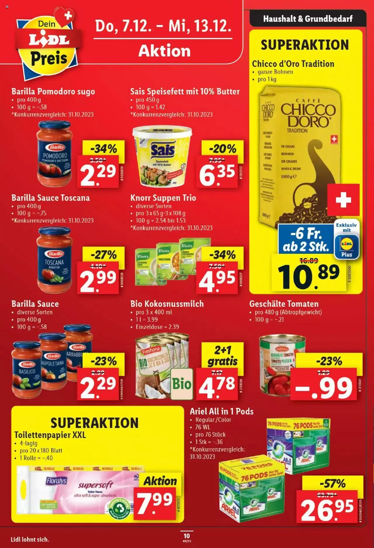 Lidl Aktionen von 7. Dezember bis 13. Dezember 2023 - Prospekt seite 10