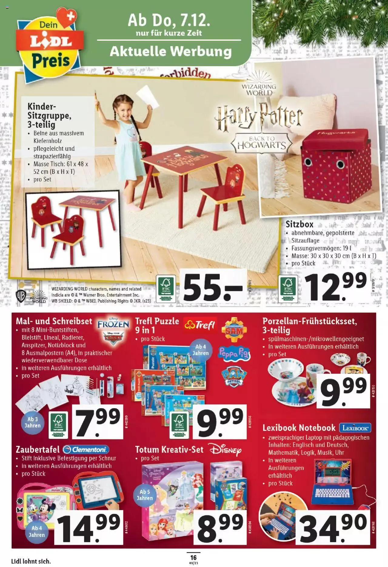 Lidl Aktionen von 7. Dezember bis 13. Dezember 2023 - Prospekt seite 16