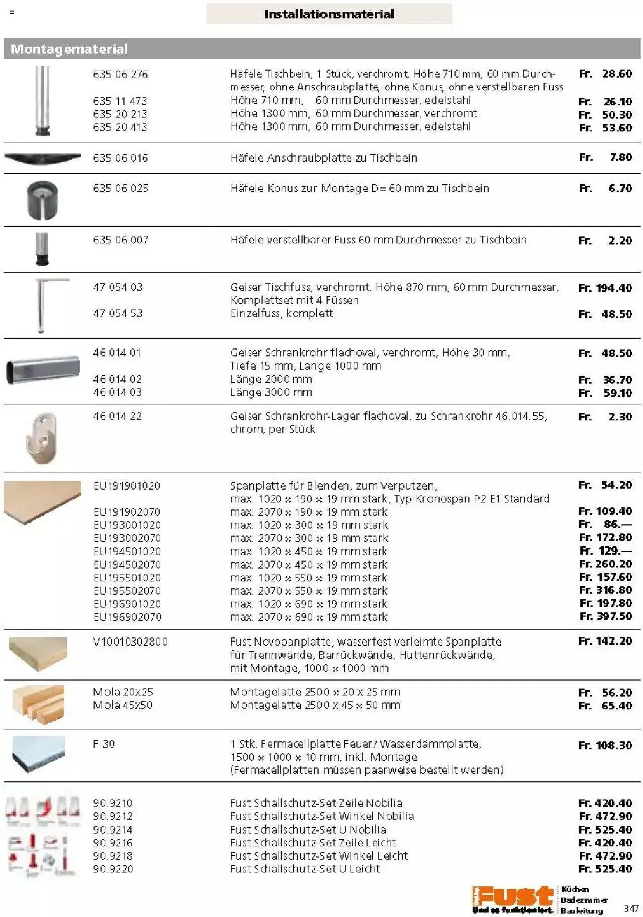 Fust Küchen- und Badezimmerprospekt von 4. März bis 31. Dezember 2024 - Prospekt seite 347