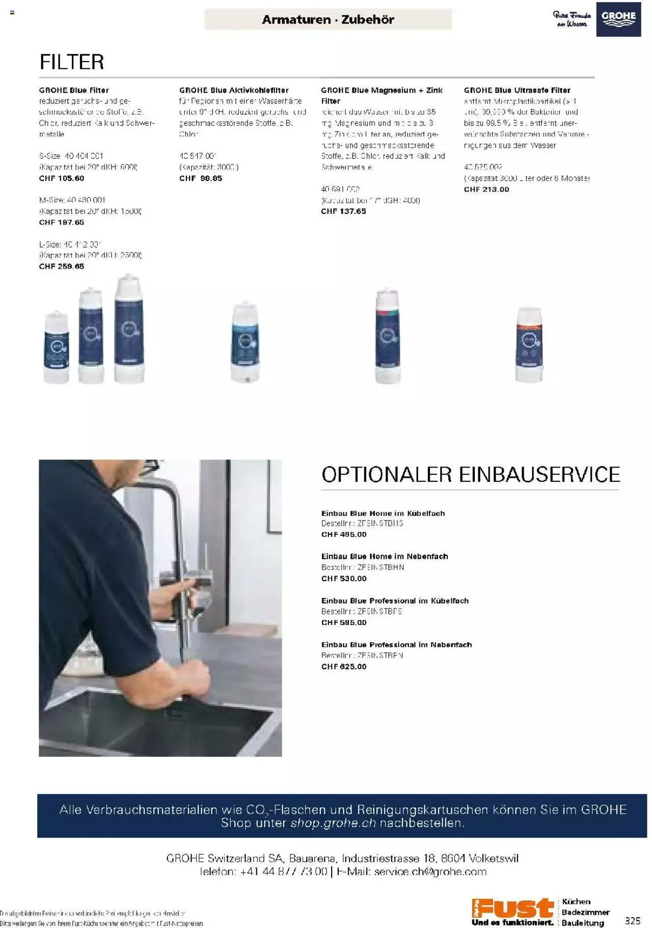 Fust Küchen- und Badezimmerprospekt von 4. März bis 31. Dezember 2024 - Prospekt seite  325