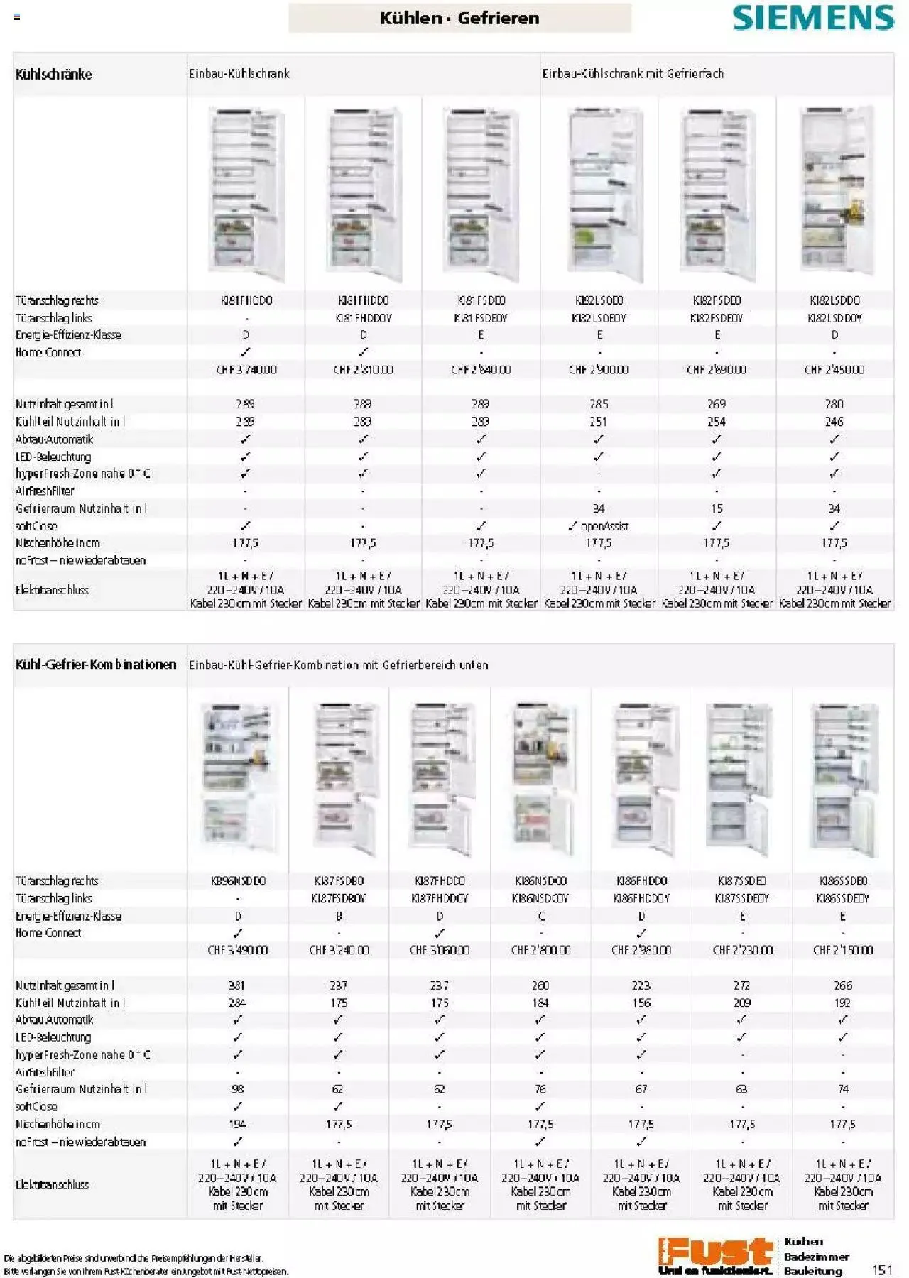 Fust Küchen- und Badezimmerprospekt von 4. März bis 31. Dezember 2024 - Prospekt seite  151