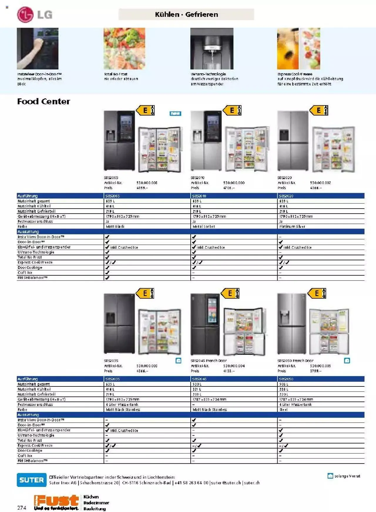 Fust Küchen- und Badezimmerprospekt von 4. März bis 31. Dezember 2024 - Prospekt seite  274