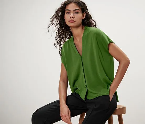 Kurzärmliger Cardigan, grün