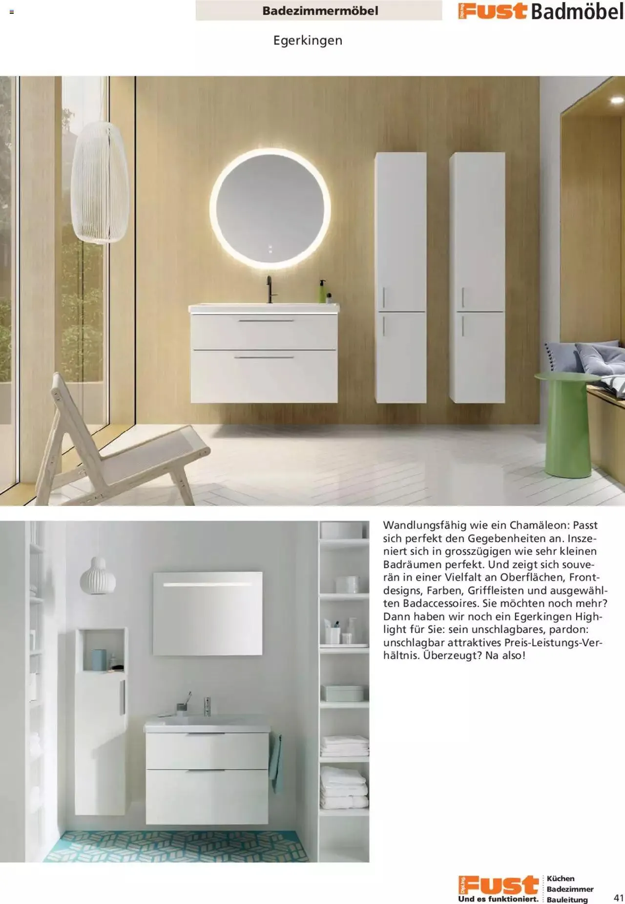 Fust Aktionen Badezimmermagazin von 17. April bis 31. Dezember 2024 - Prospekt seite 41