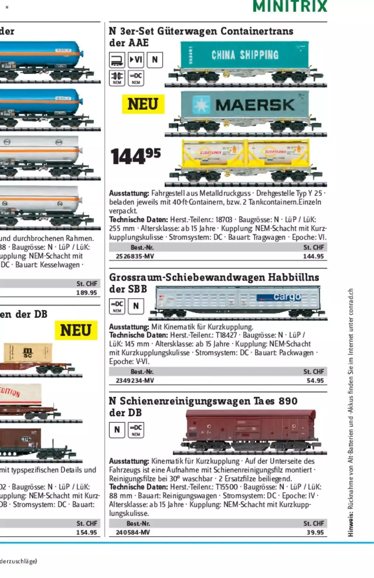 Conrad - Modellbahn Katalog 2022/23 von 5. September bis 31. Dezember 2023 - Prospekt seite  136